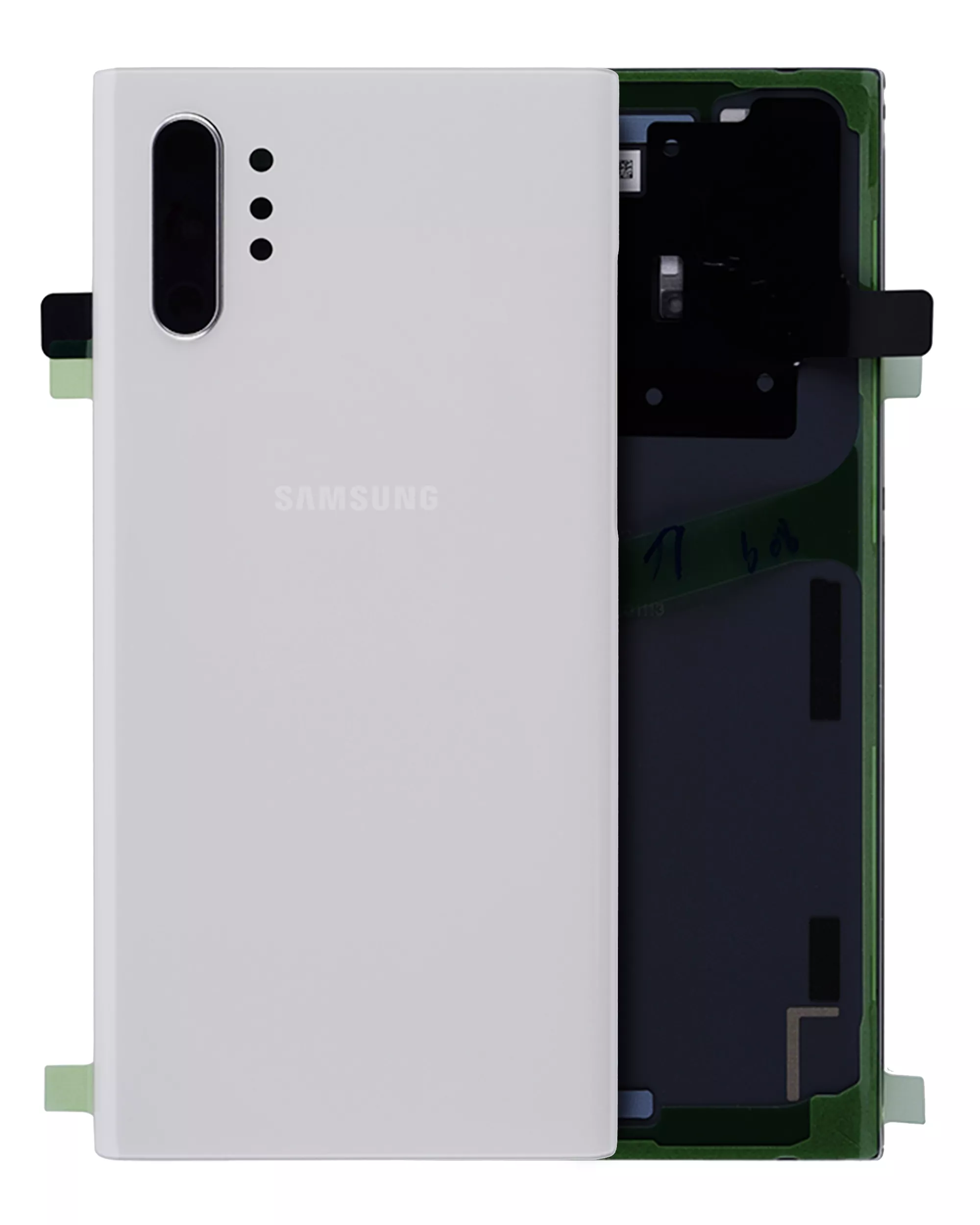 vetro cover posteriore con Vetro fotocamera per Samsung Galaxy Note 10 Plus / 5G (Service Pack) (Aura Bianco)