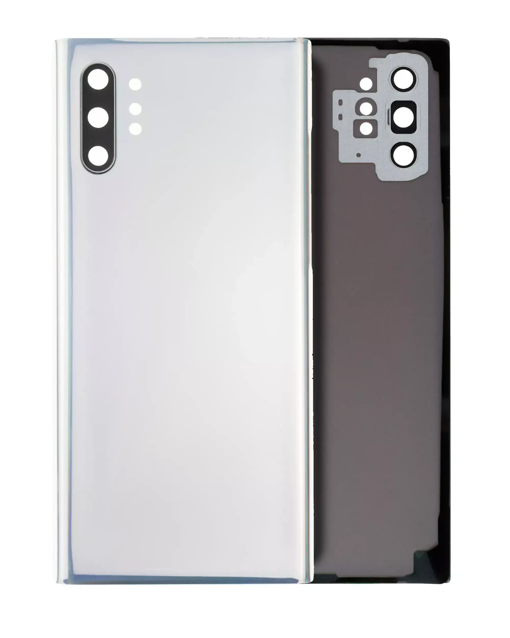 vetro cover posteriore con Vetro fotocamera per Samsung Galaxy Note 10 Plus / 5G (Service Pack) (Aura Glow / Argento)