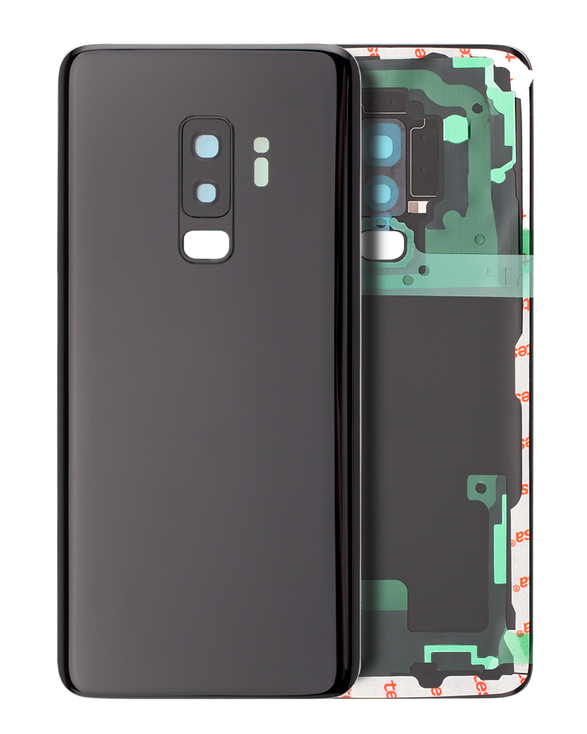 vetro cover posteriore con Vetro fotocamera per Samsung Galaxy S9 Plus (Service Pack) (Mezzanotte Nero)