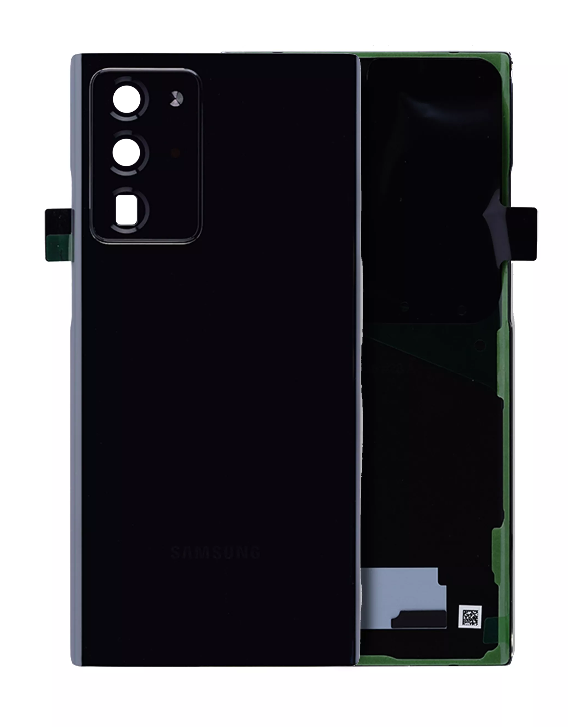 vetro cover posteriore con Vetro fotocamera per Samsung Galaxy Note 20 Ultra (Service Pack) (Mystic Nero)