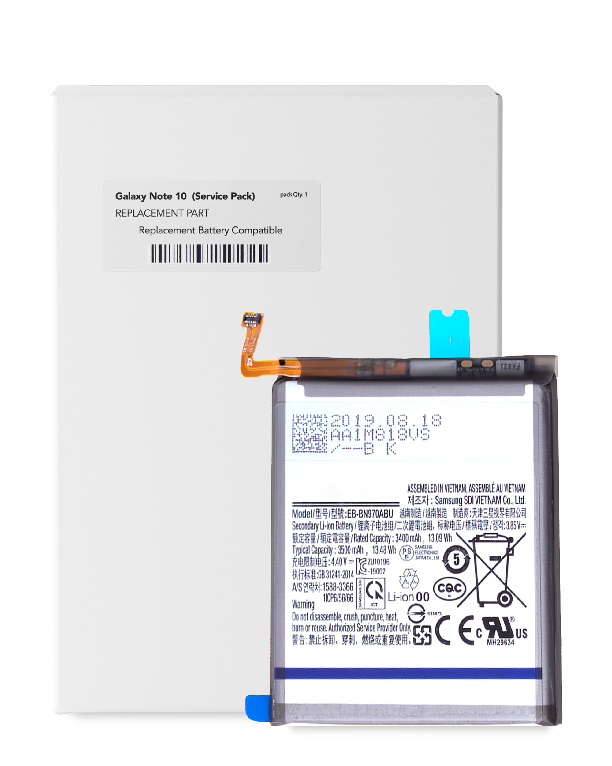 Batteria di ricambio per Samsung Galaxy Note 10 (Service Pack)