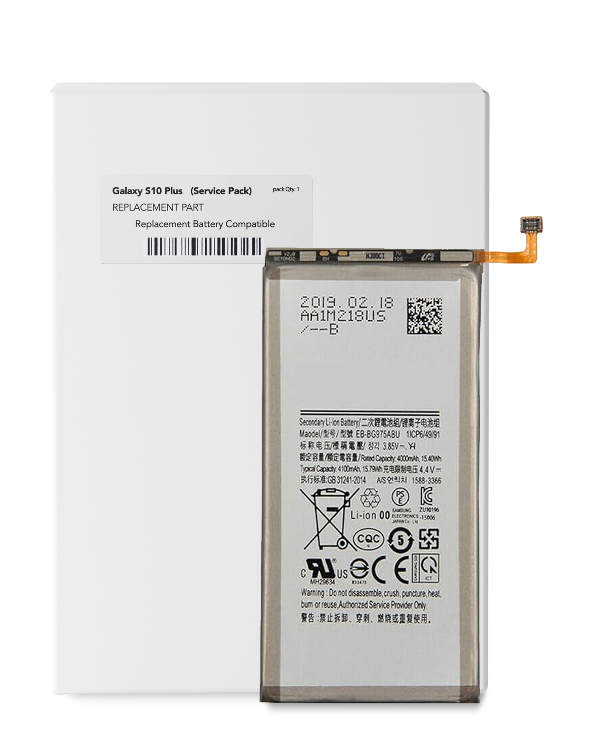Batteria di ricambio per Samsung Galaxy S10 Plus (Service Pack)