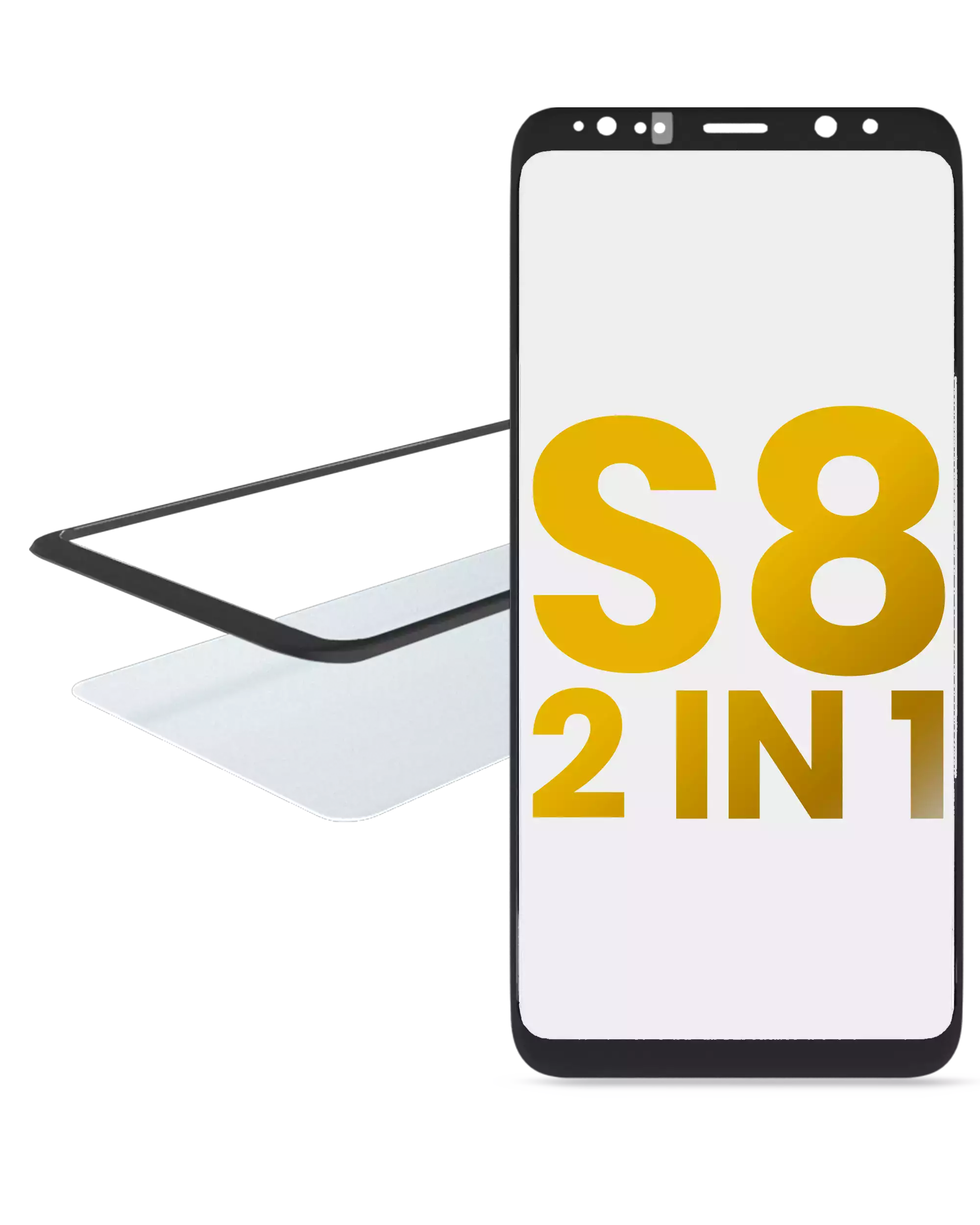 2 in 1 Vetro frontale con OCA preinstallato per Samsung Galaxy S8