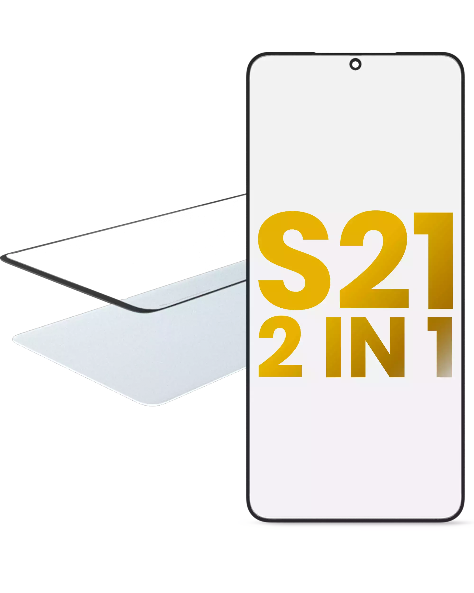 2 in 1 Vetro frontale con OCA preinstallato per Samsung Galaxy S21