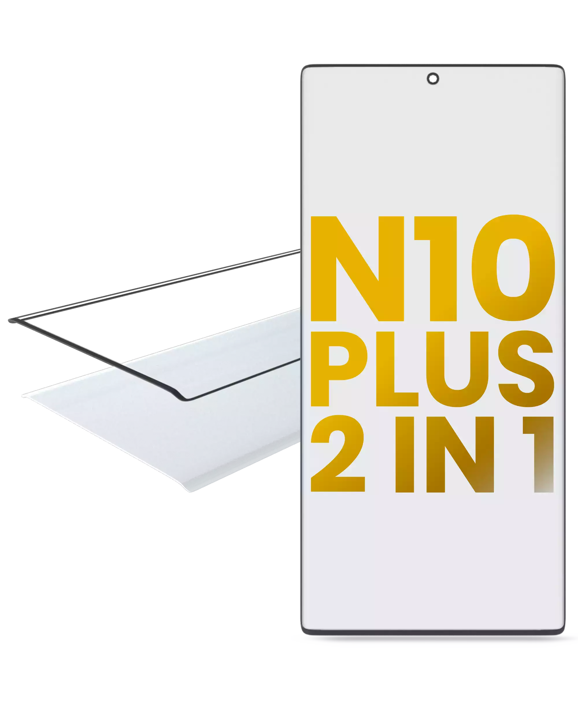 2 in 1 Vetro frontale con OCA preinstallato per Samsung Galaxy Note 10 Plus