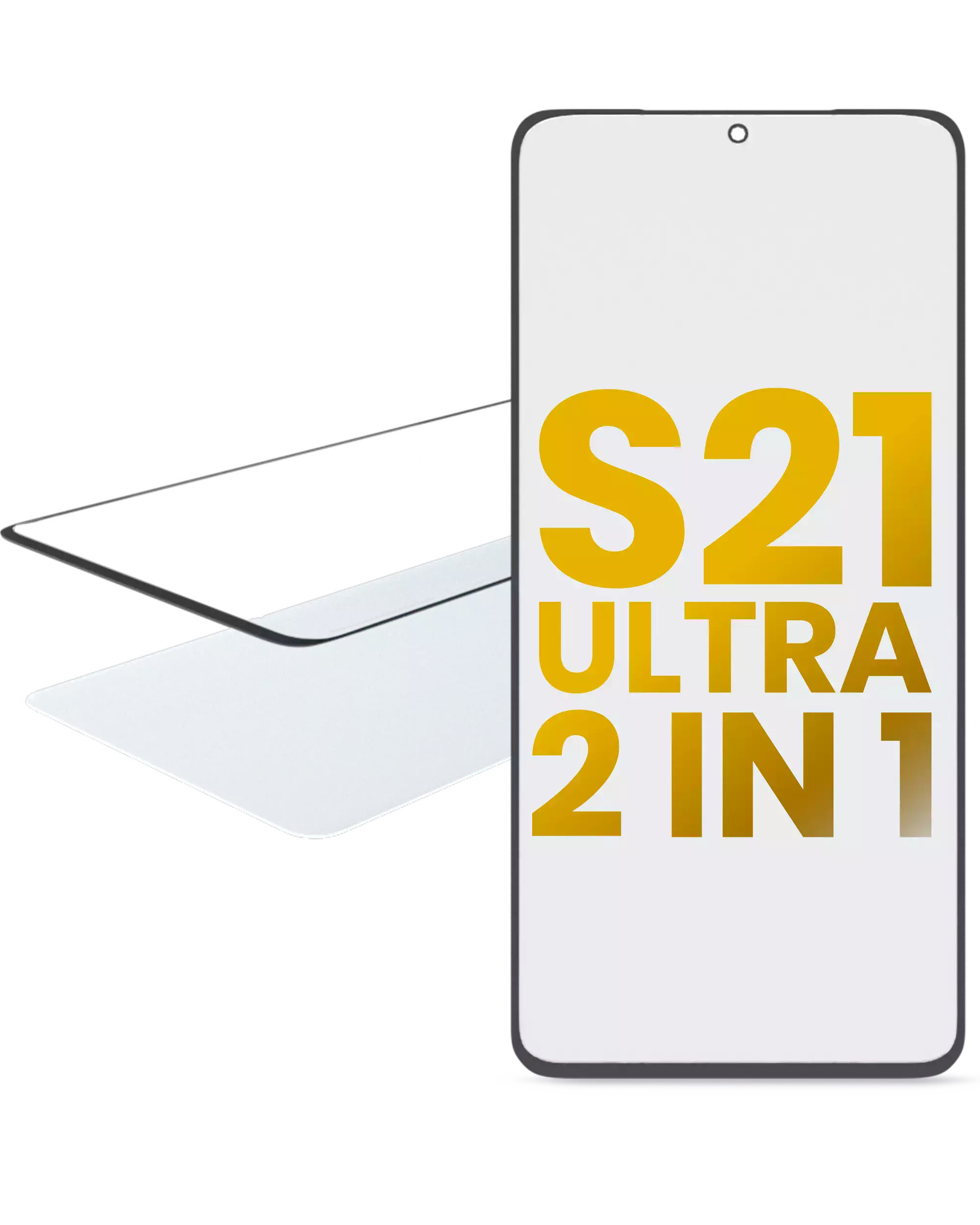 2 in 1 Vetro frontale con OCA preinstallato per Samsung Galaxy S21 Ultra