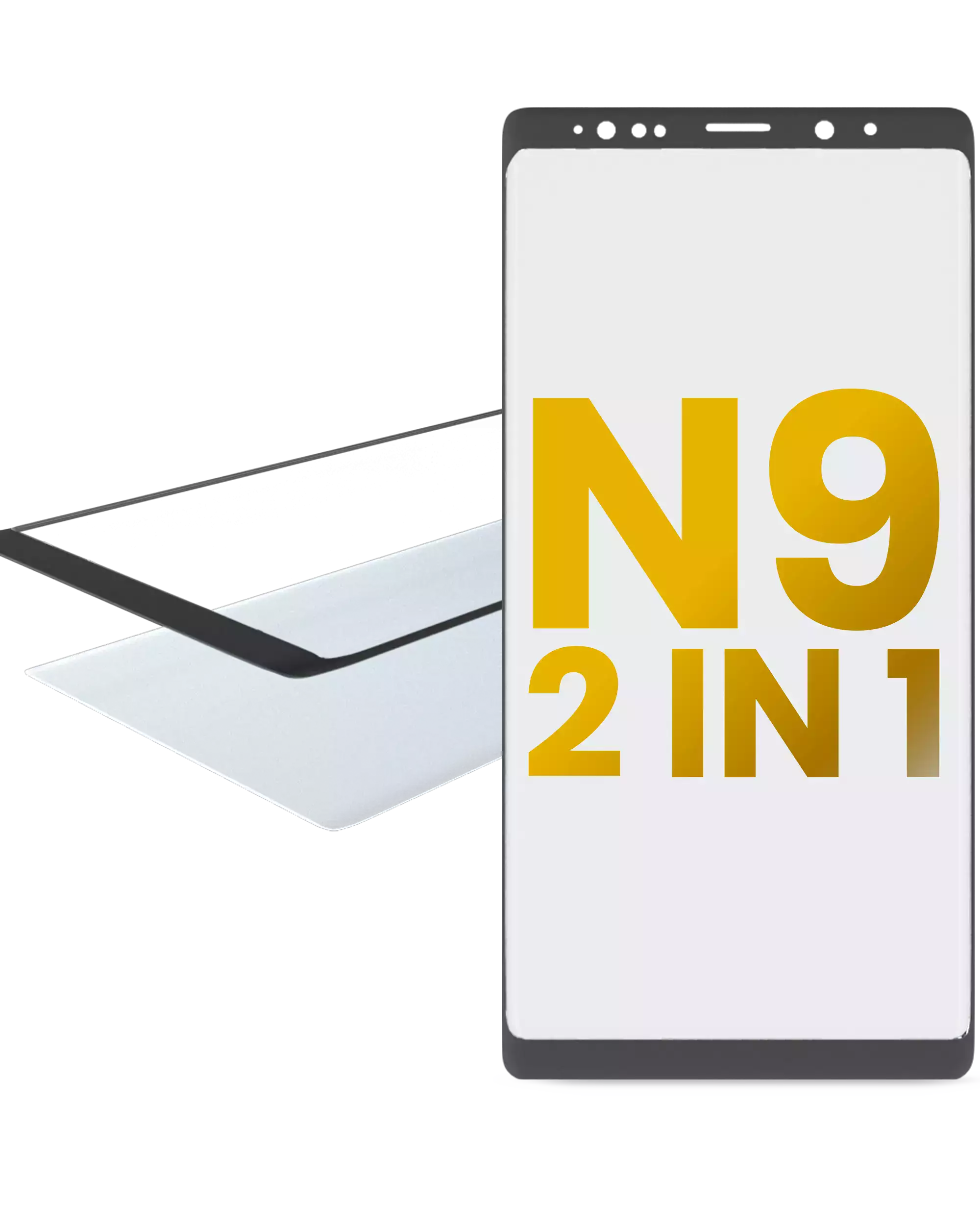 2 in 1 Vetro frontale con OCA preinstallato per Samsung Galaxy Note 9
