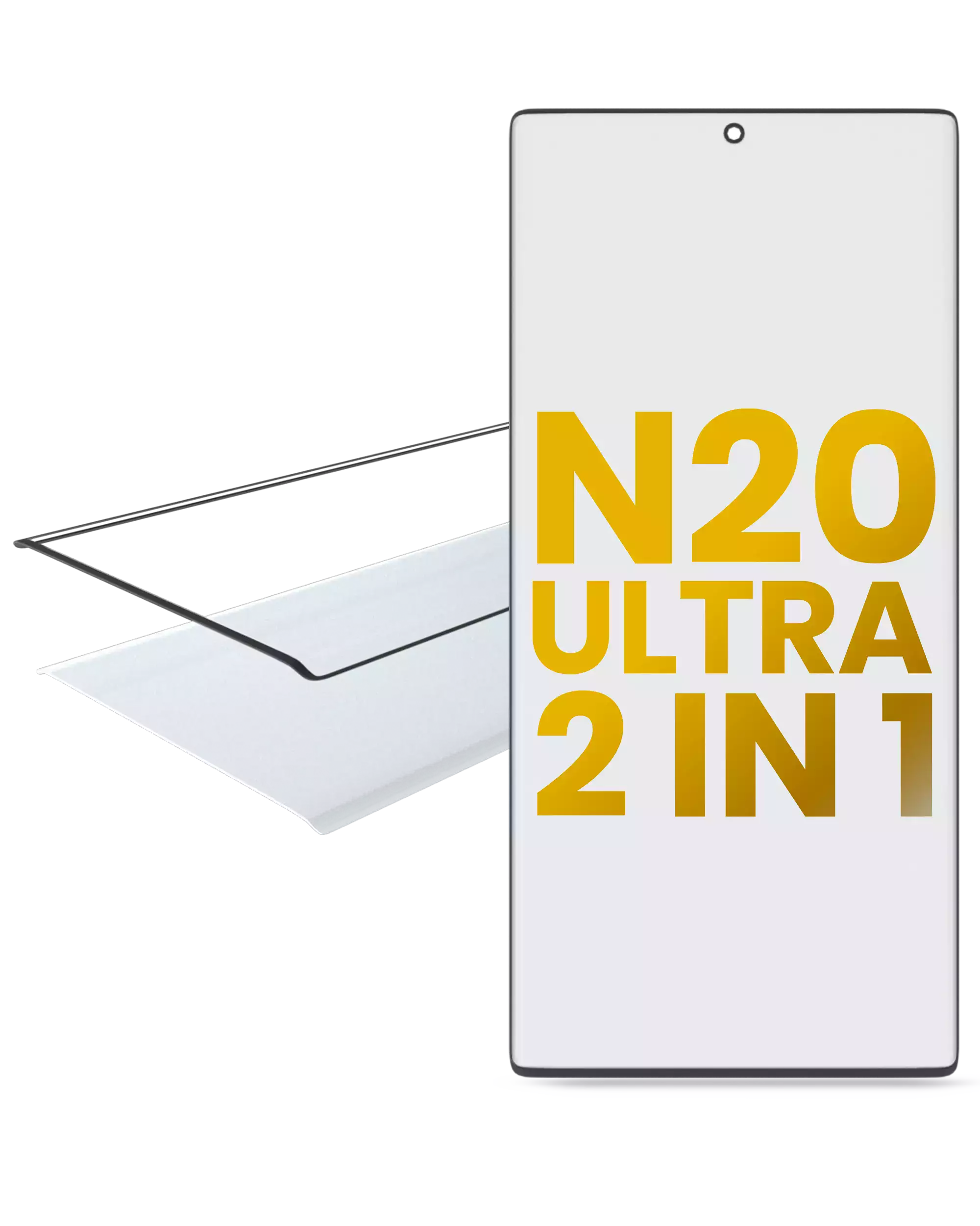 2 in 1 Vetro frontale con OCA preinstallato per Samsung Galaxy Note 20 Ultra