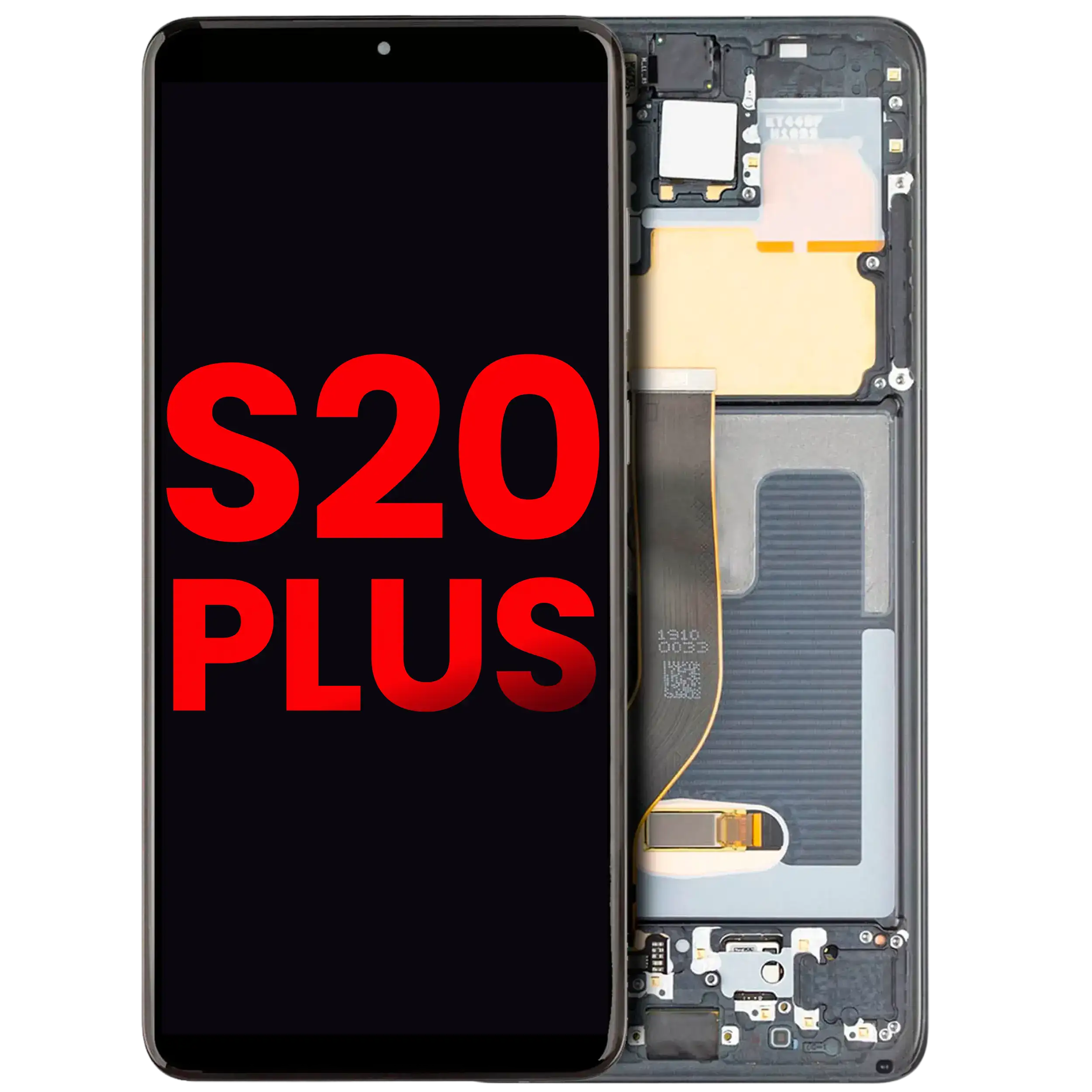 Display OLED completo con Frame per Samsung Galaxy S20 Plus 5G (Nero cosmico)