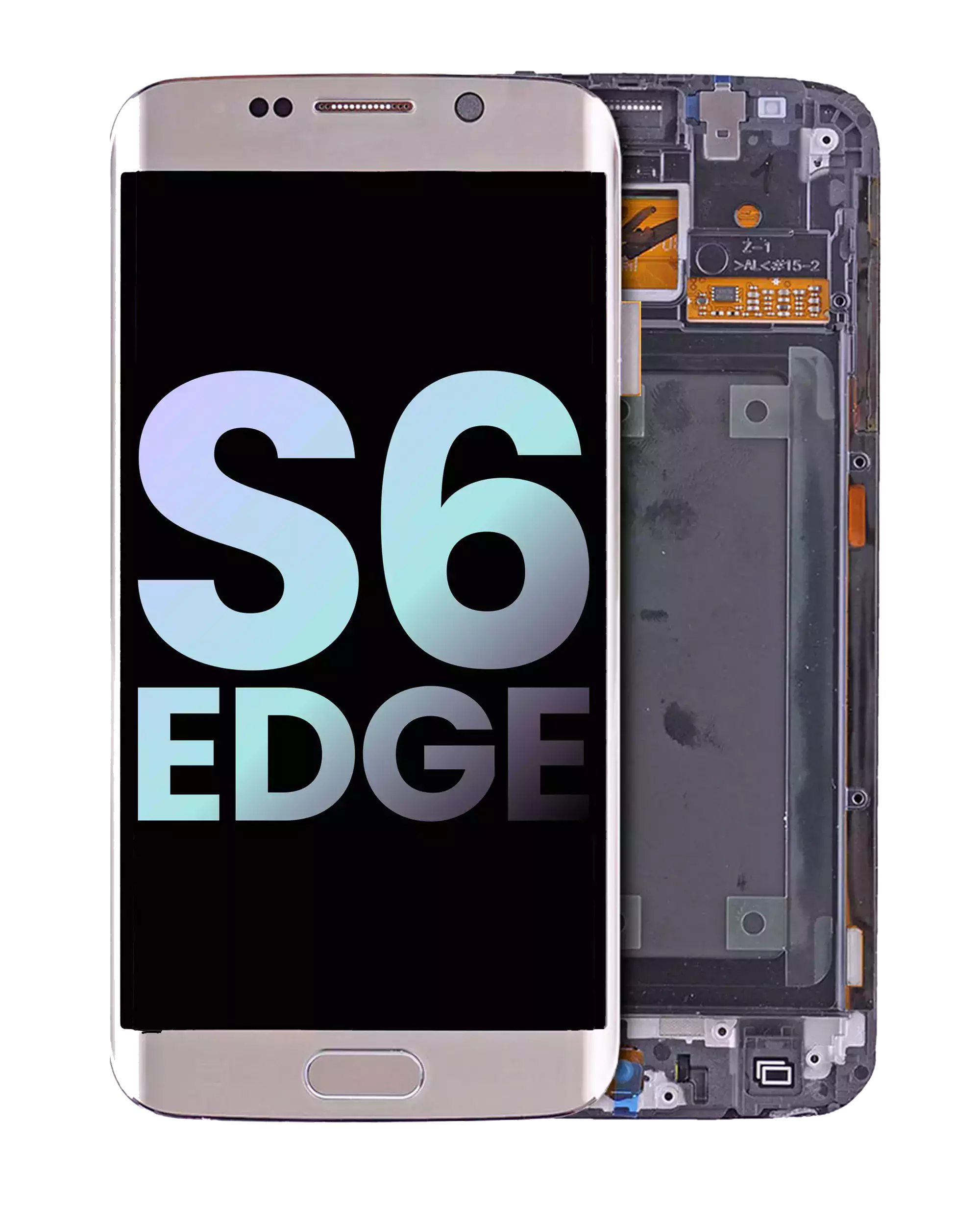 Display OLED completo con Frame per Samsung Galaxy S6 Edge (CDMA: Verizon / Sprint) (Service Pack) (Oro)