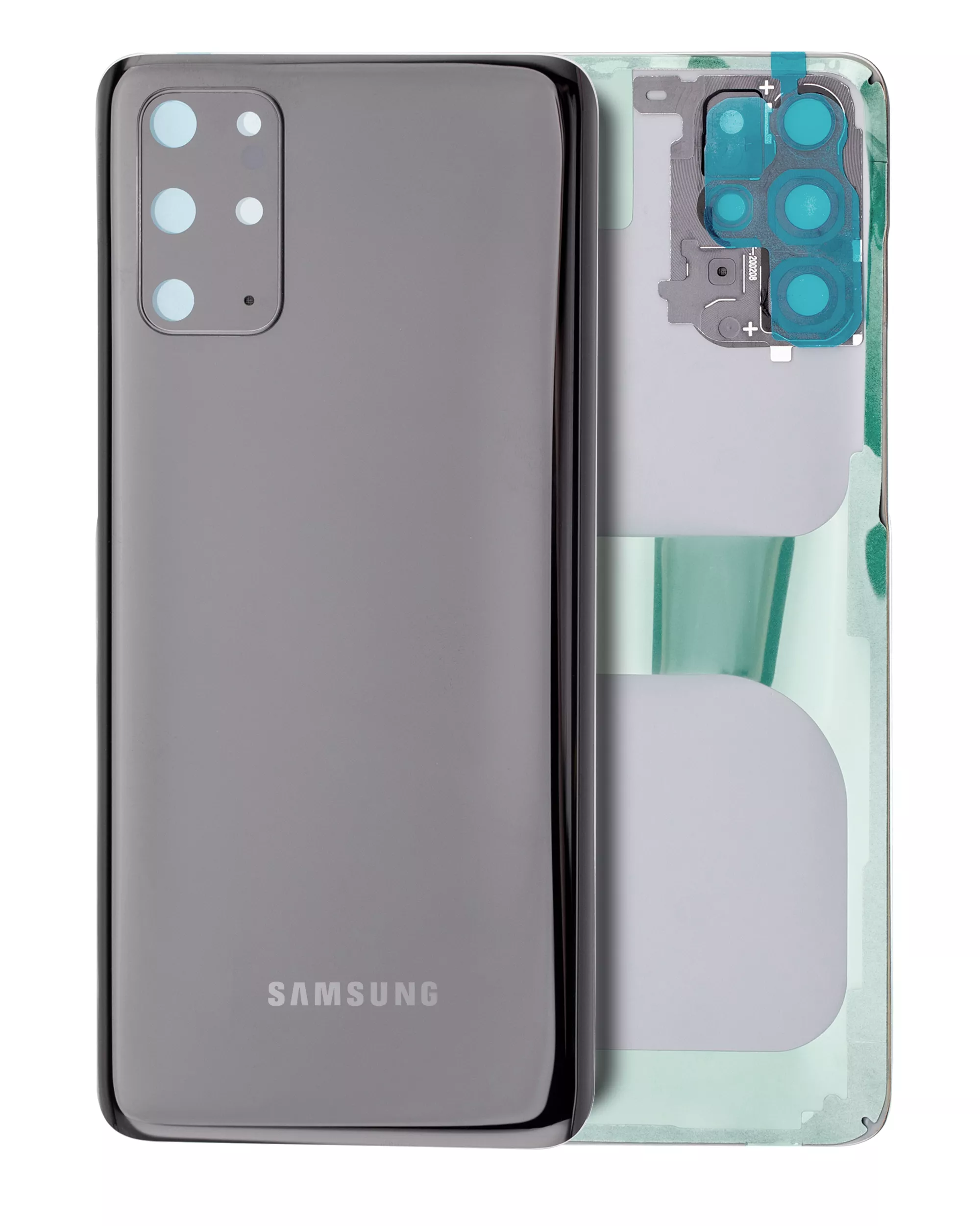vetro cover posteriore con Vetro fotocamera per Samsung Galaxy S20 Plus (Service Pack) (Nero cosmico)