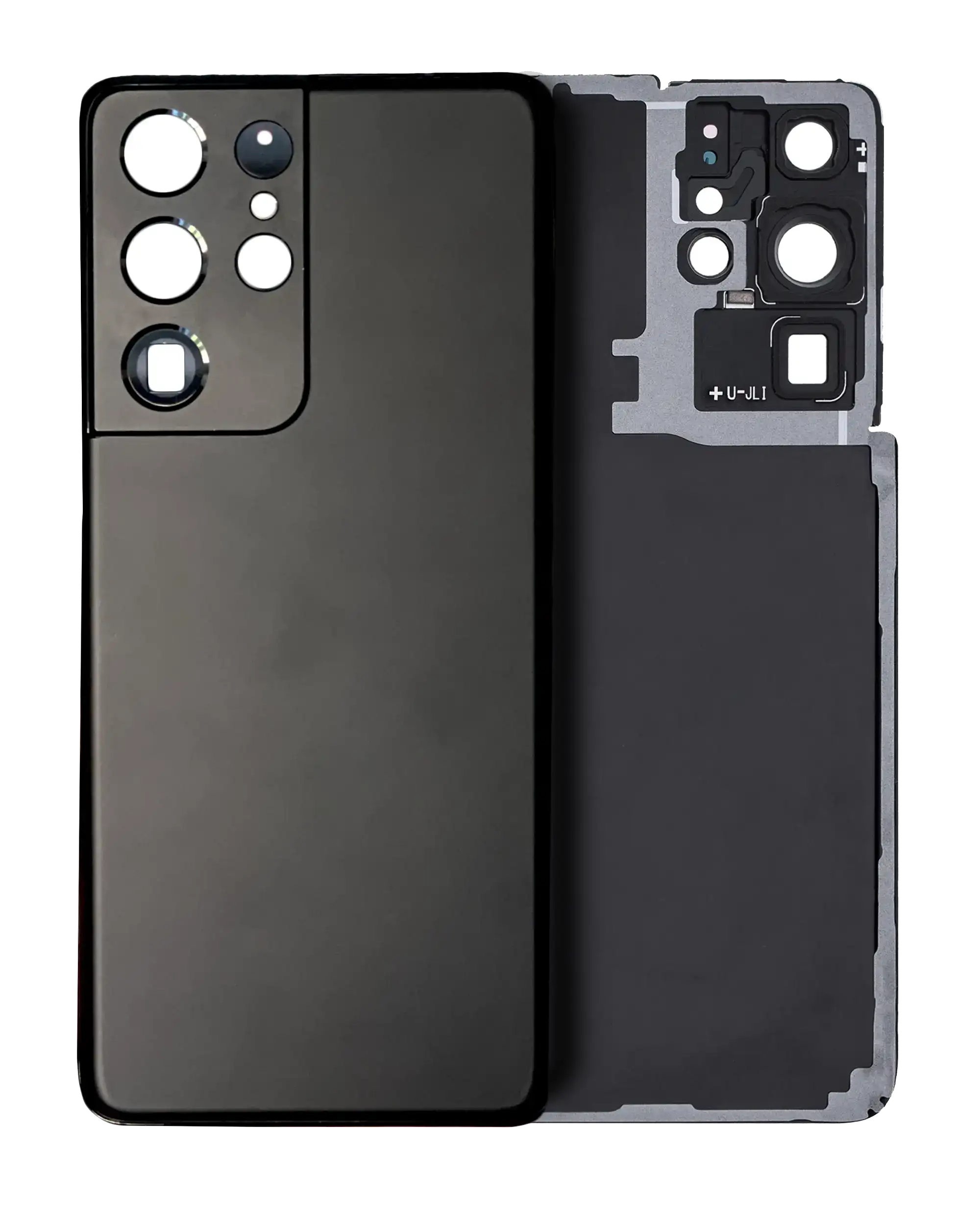 vetro cover posteriore con Vetro fotocamera per Samsung Galaxy S21 Ultra (Service Pack) (Phantom Nero)