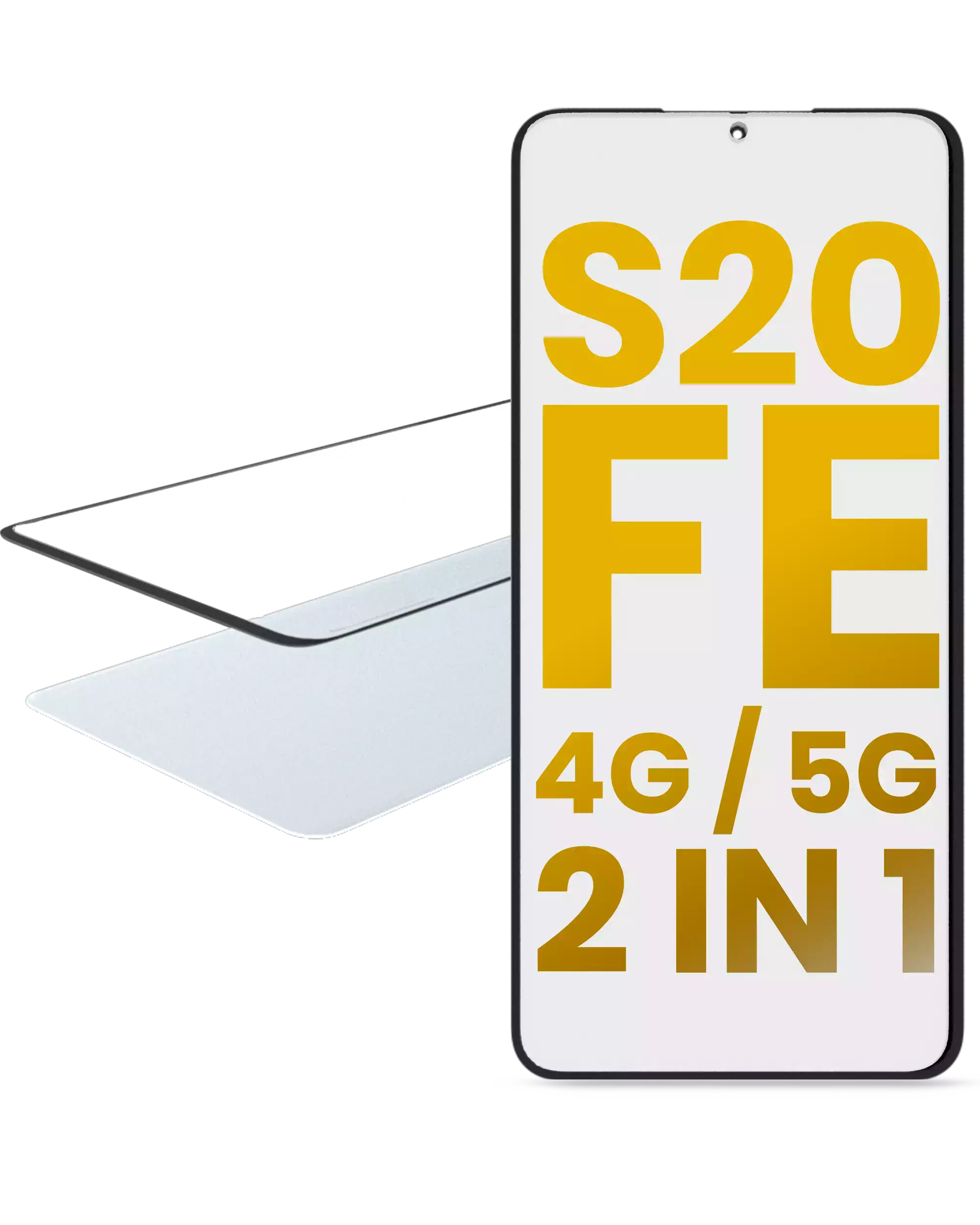 2 in 1 Vetro frontale con OCA preinstallato per Samsung Galaxy S20 FE 4G / 5G