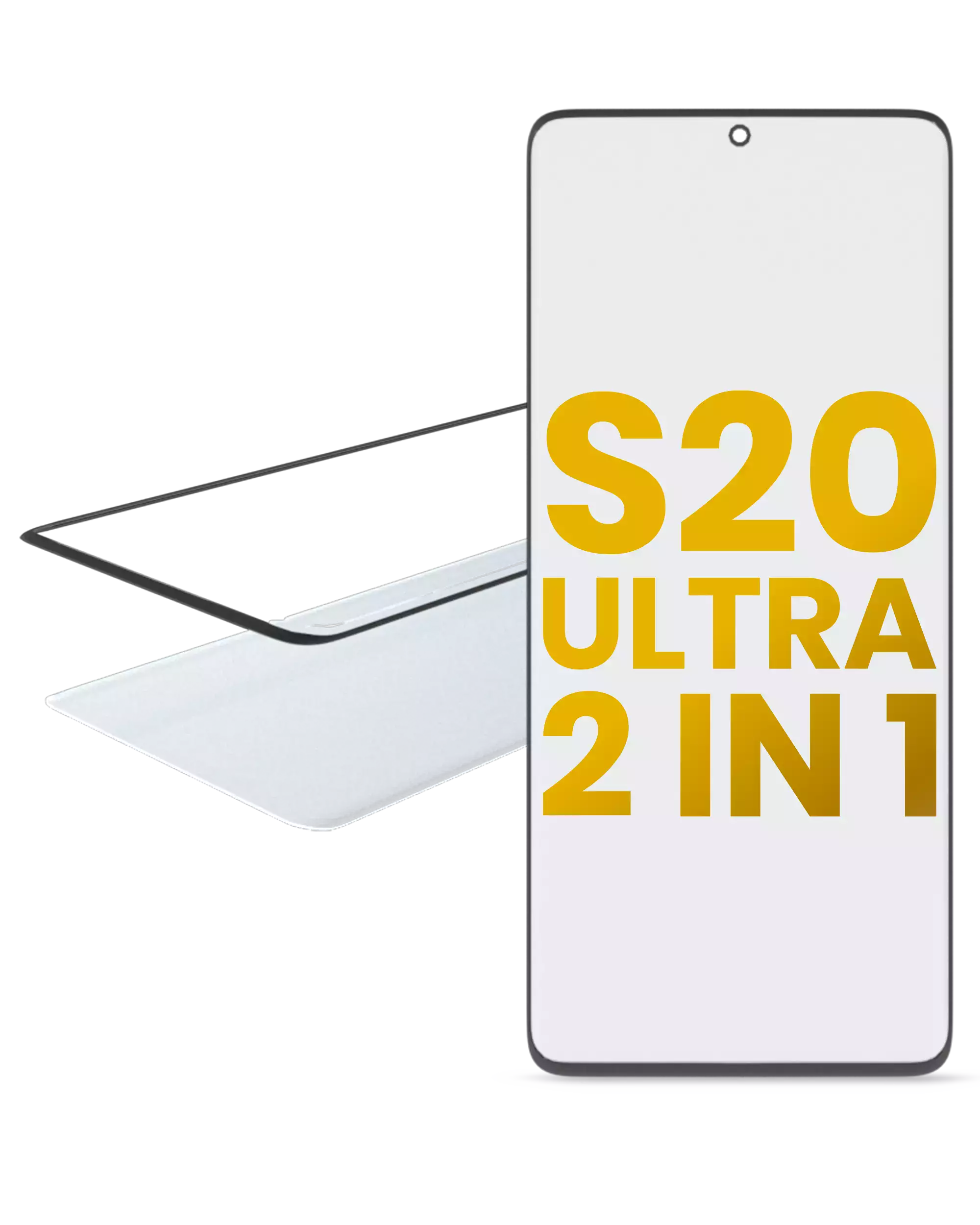2 in 1 Vetro frontale con OCA preinstallato per Samsung Galaxy S20 Ultra