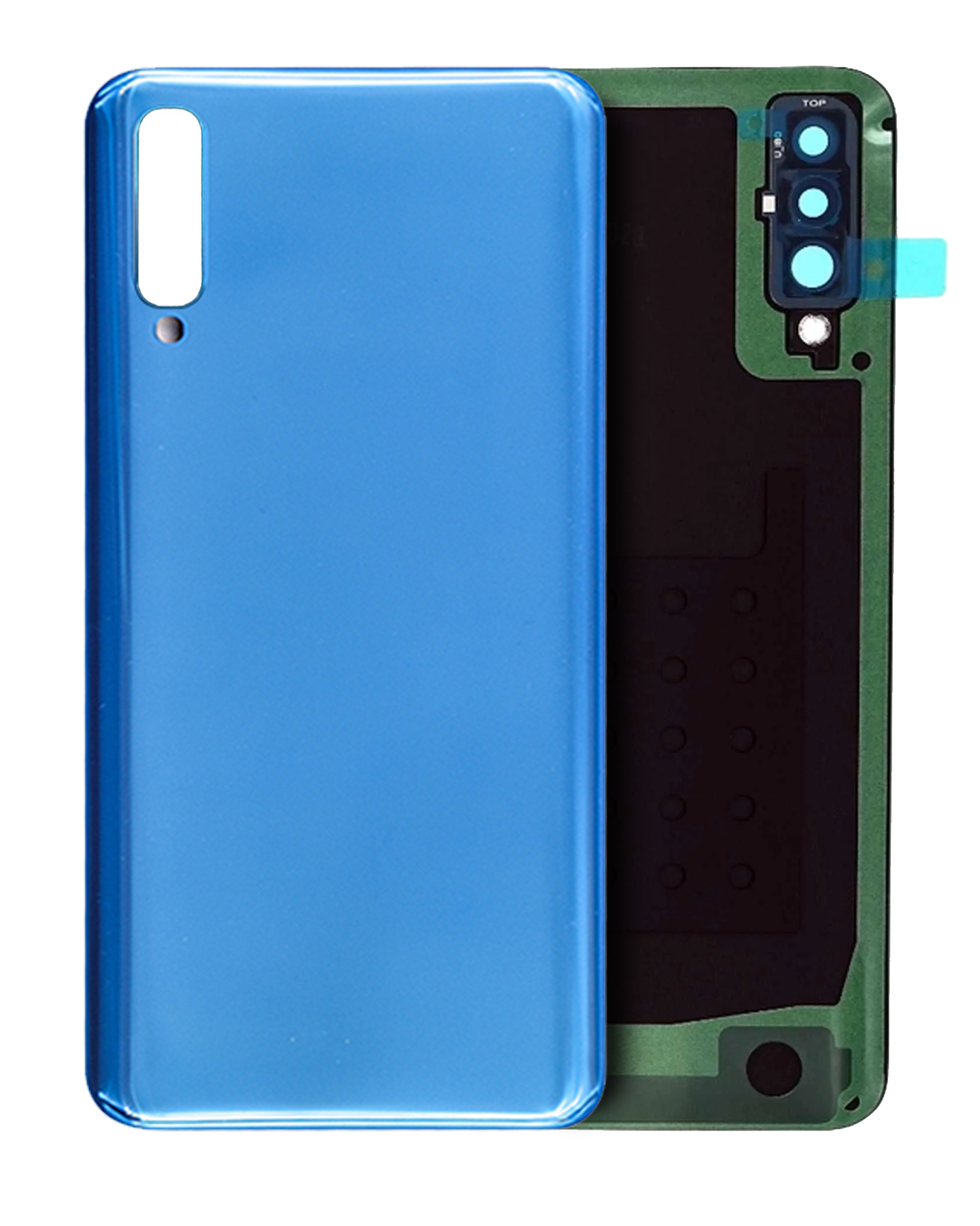 vetro cover posteriore con adesivo per Samsung Galaxy A50 (A505 / 2019) (Generic) (Blu)