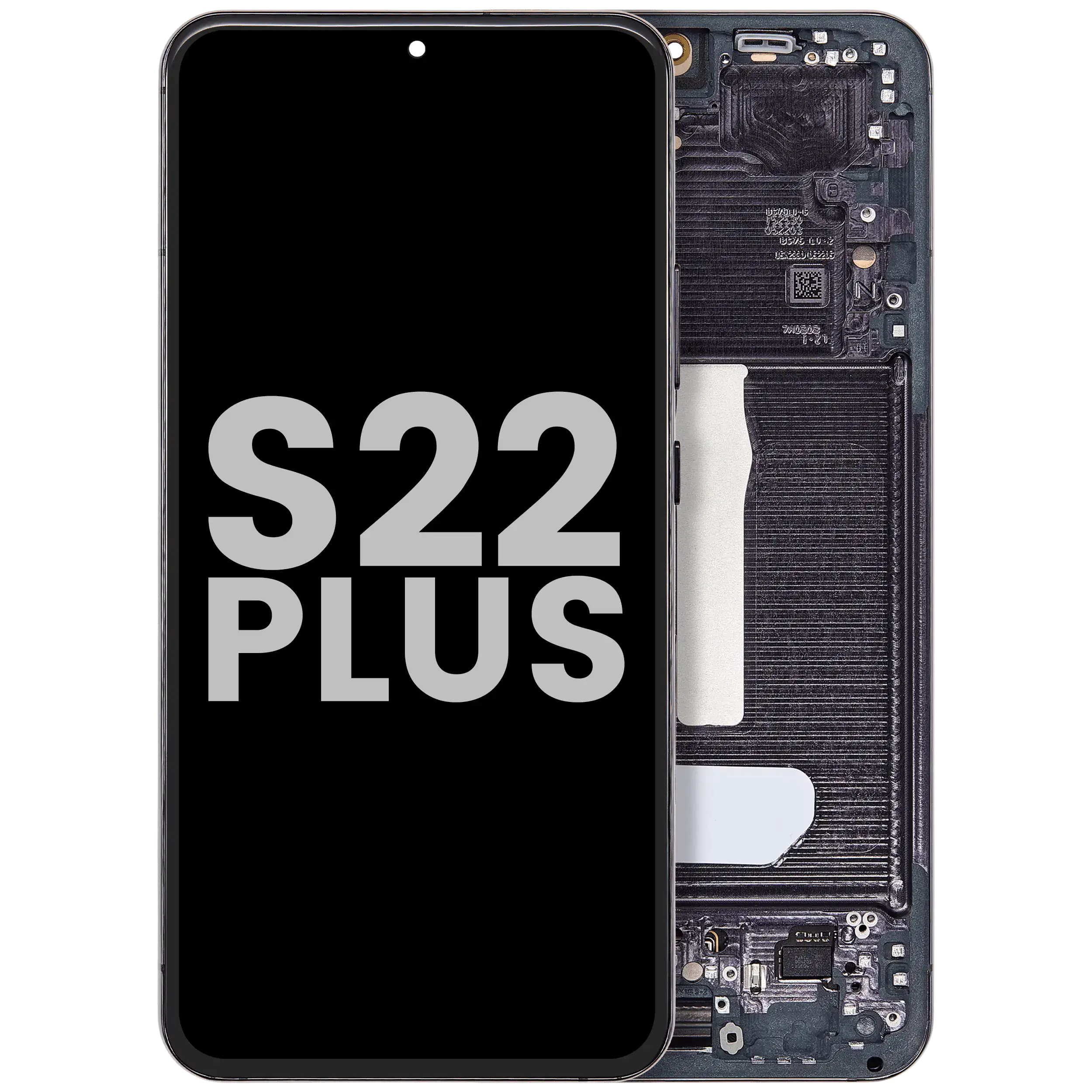 Display OLED completo con Frame per Samsung Galaxy S22 Plus 5G (Used Service Pack Pull: Grade B/C) (Phantom Nero)
