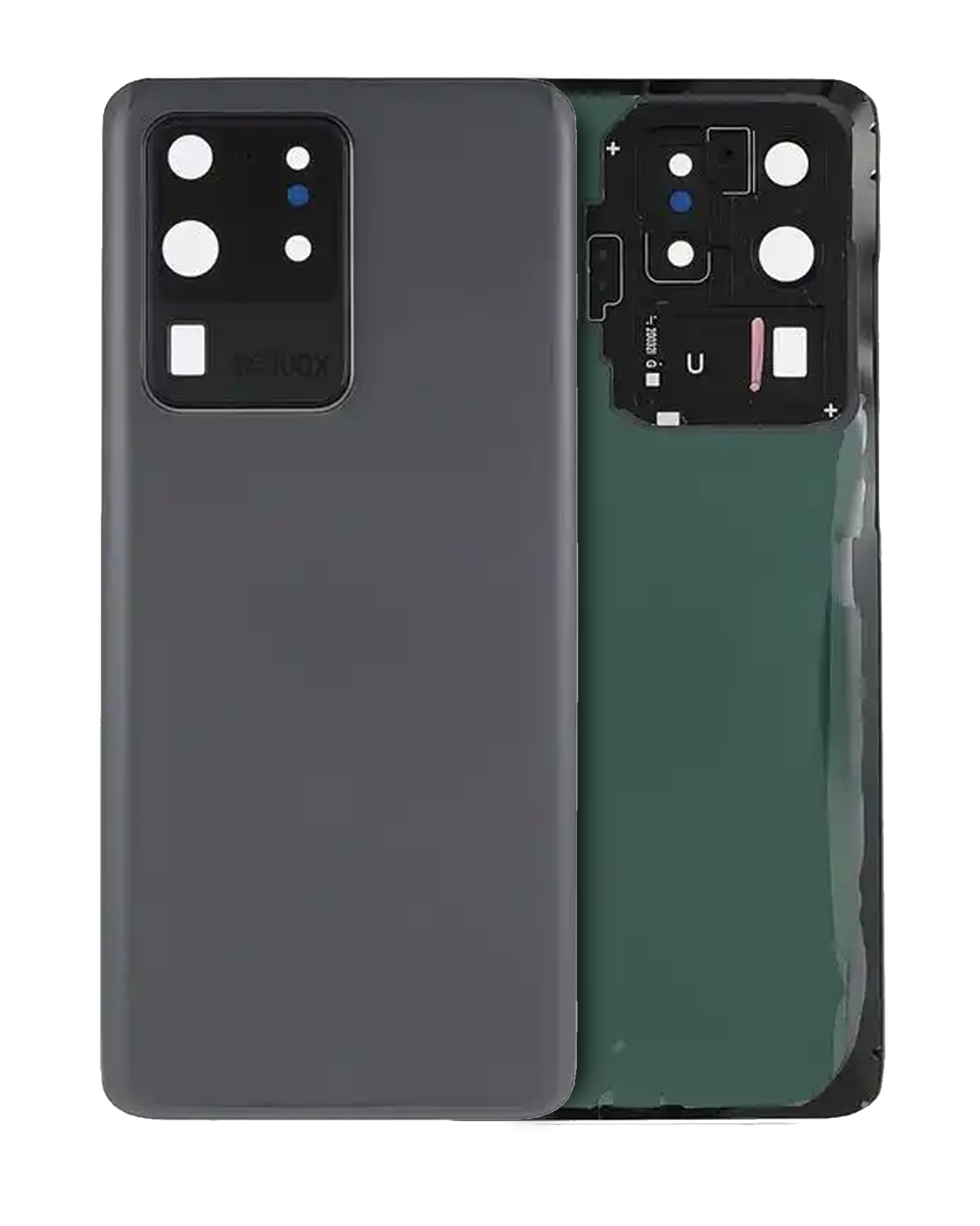 vetro cover posteriore con Vetro fotocamera per Samsung Galaxy S20 Ultra (Service Pack) (Grigio cosmico)