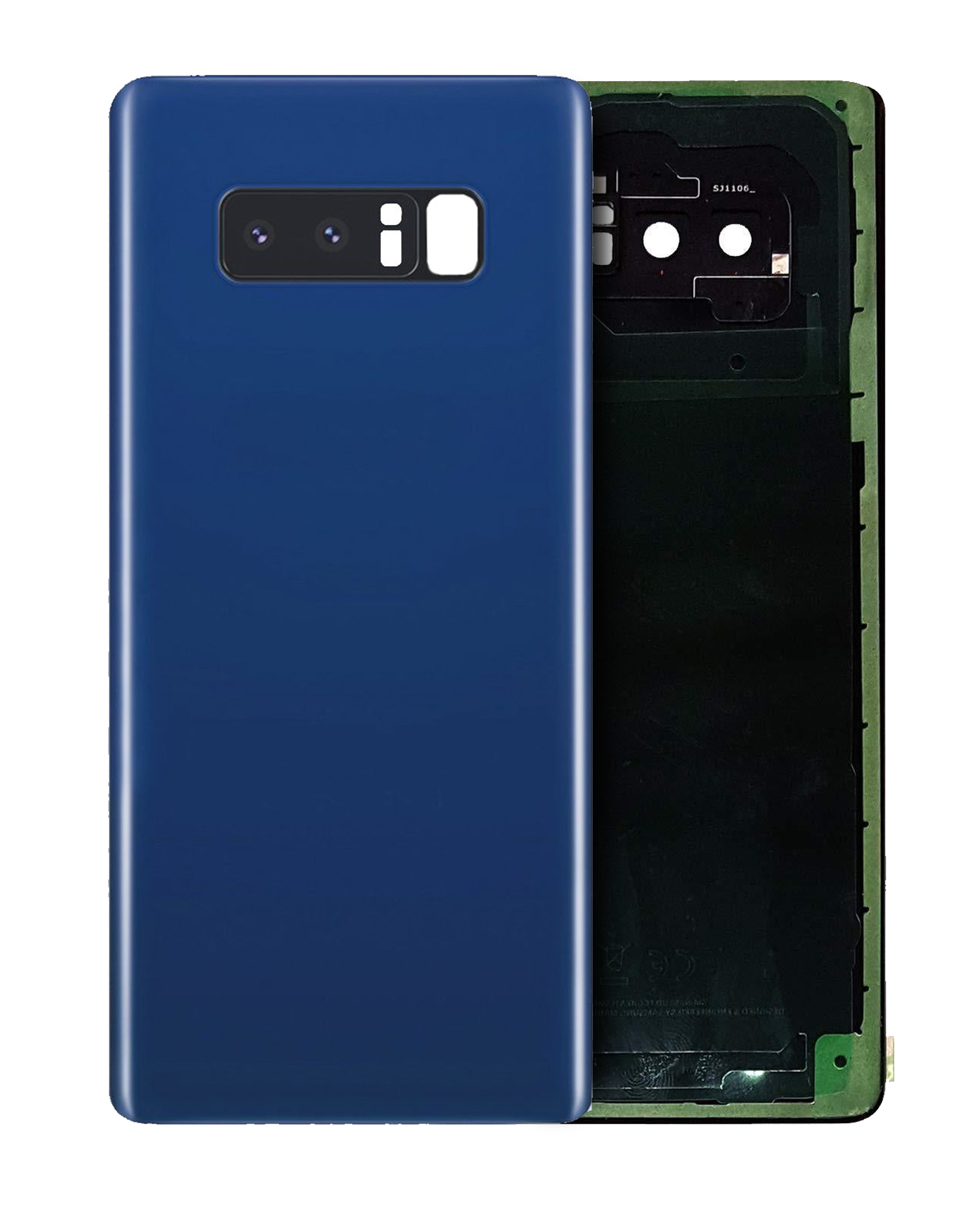vetro cover posteriore con Vetro fotocamera per Samsung Galaxy Note 8 (Service Pack) (Deepsea Blu)