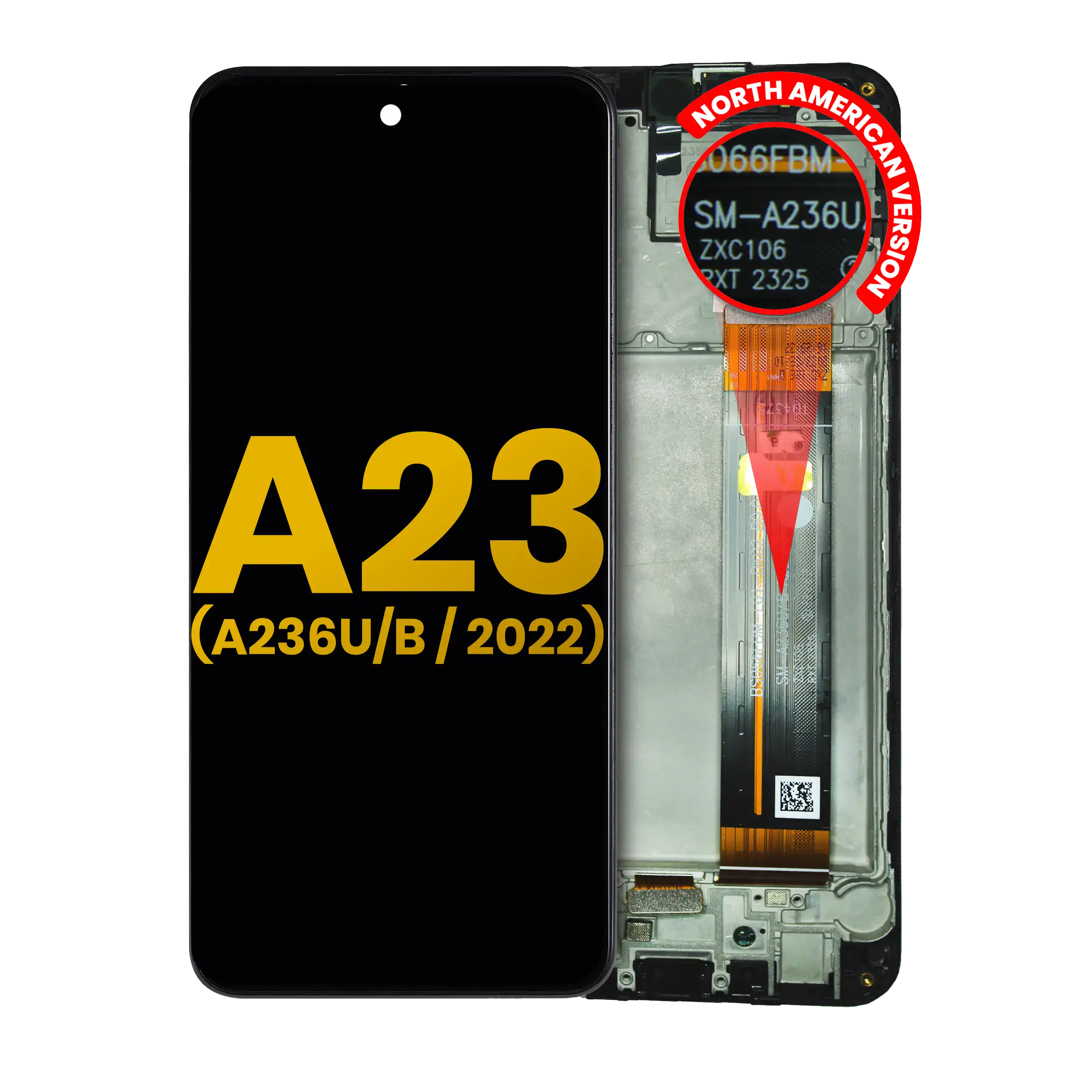 Display LCD completo con Frame per Samsung Galaxy A23 5G (A236U/B / 2022) (North American U/B Version) (Refurbished) (tutti i colori)