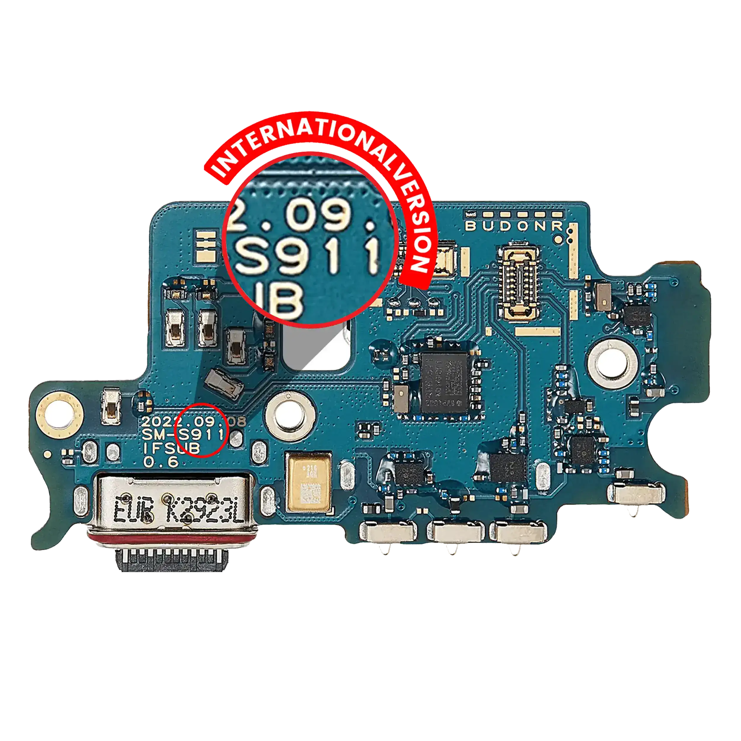 Connettore di ricarica Scheda con Sim Card Reader per Samsung Galaxy S23 5G (S911B) (International Version) (Premium)