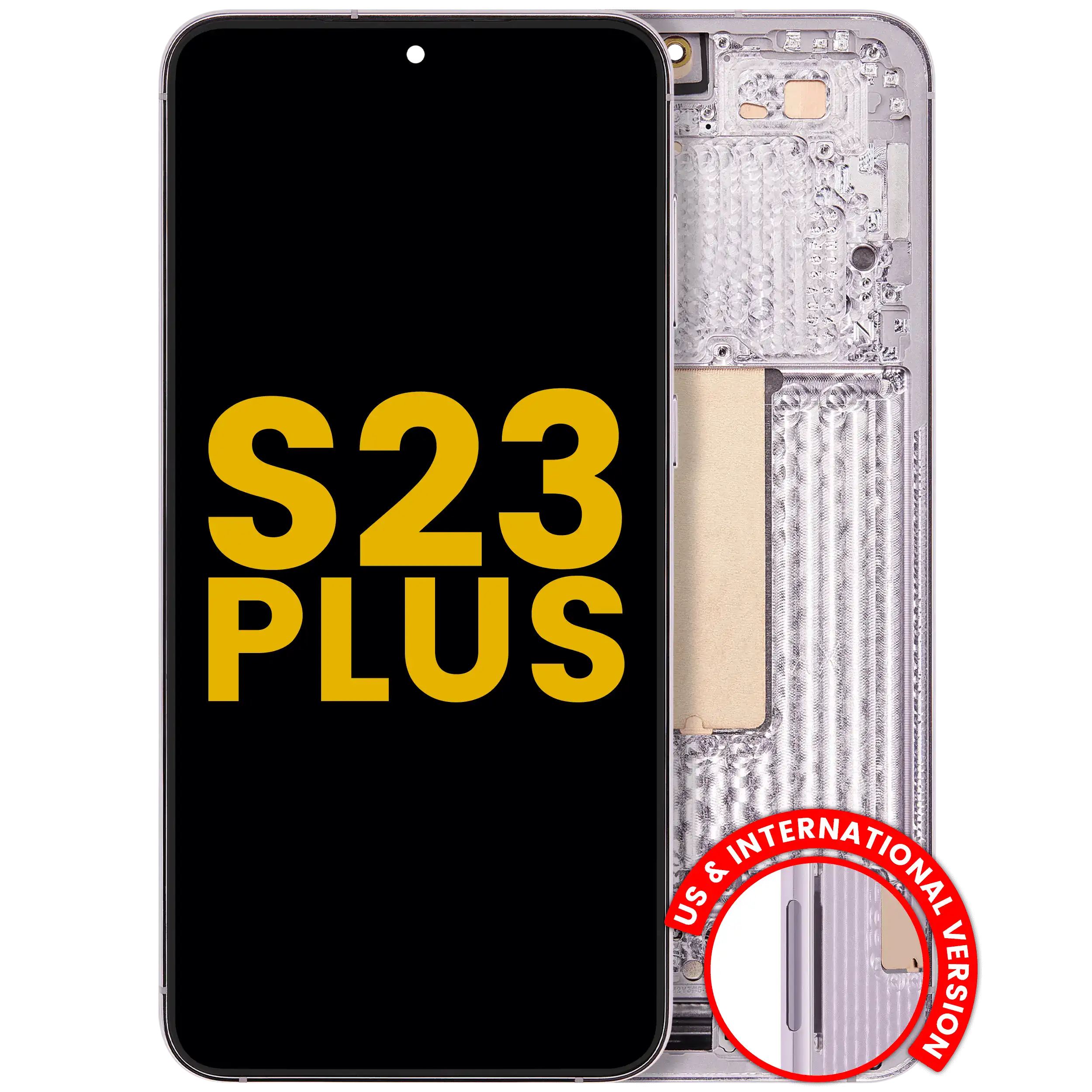 Display OLED completo con Frame per Samsung Galaxy S23 Plus 5G (US e International) (Refurbished) (Lavanda)