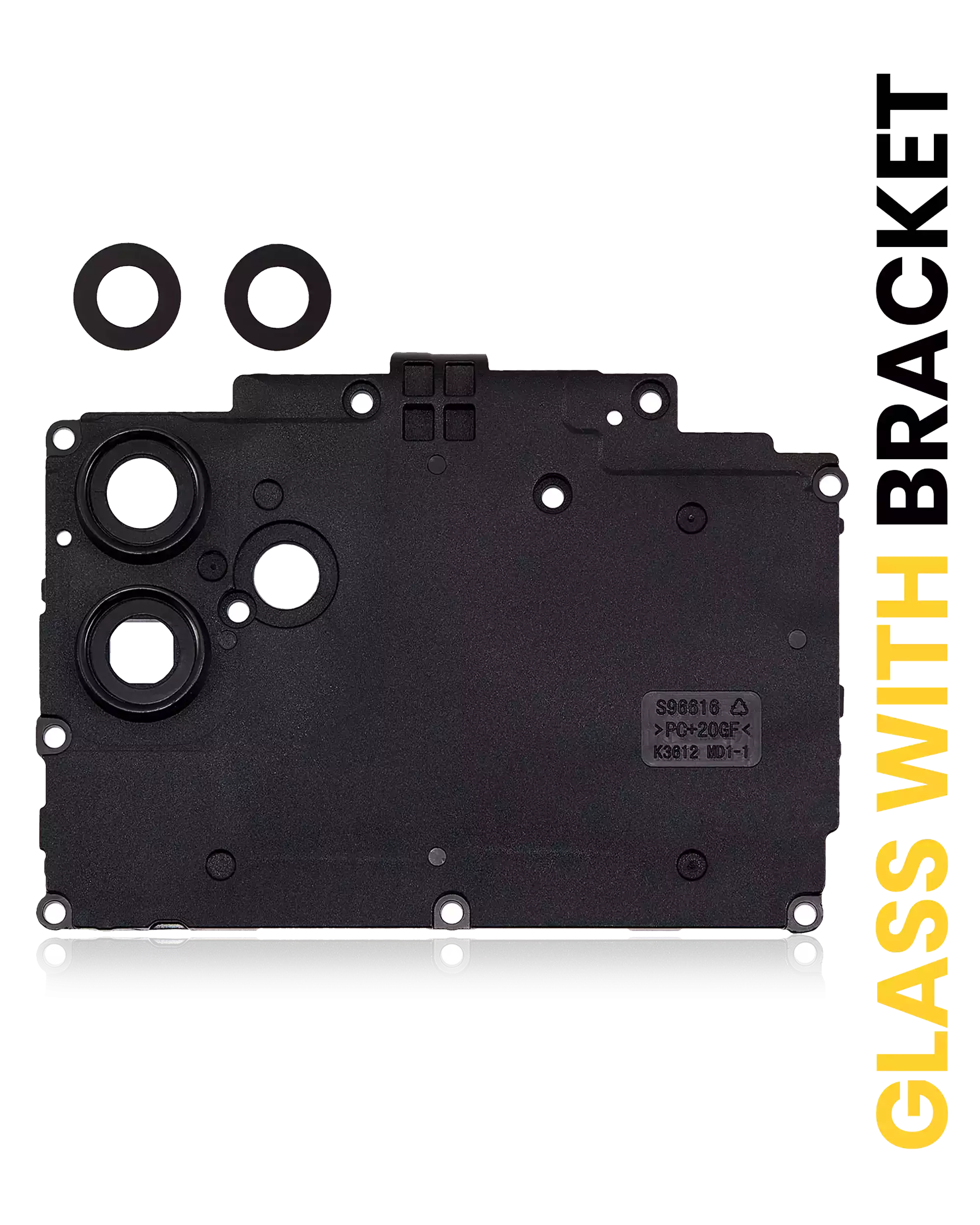 Lente fotocamera posteriore con staffa per Samsung Galaxy A04 (A045 / 2022) (Nero)