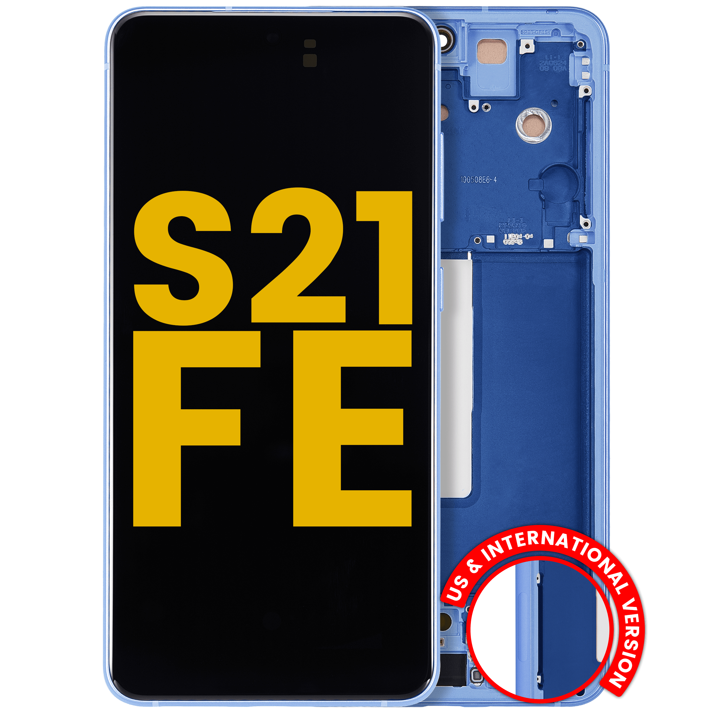 Display OLED completo con Frame per Samsung Galaxy S21 FE 5G (US e International) (Refurbished) (Blu)