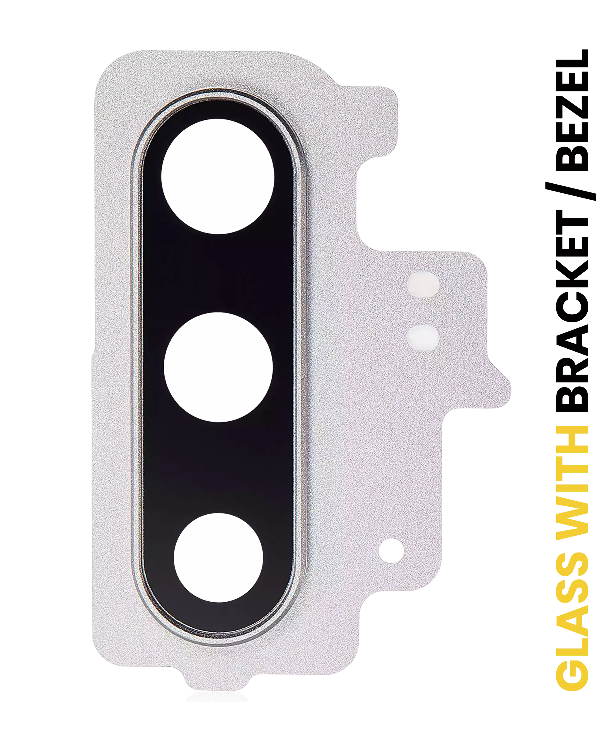 Lente fotocamera posteriore con staffa / Cornice per Samsung Galaxy Note 10 (Aura Glow / Argento)