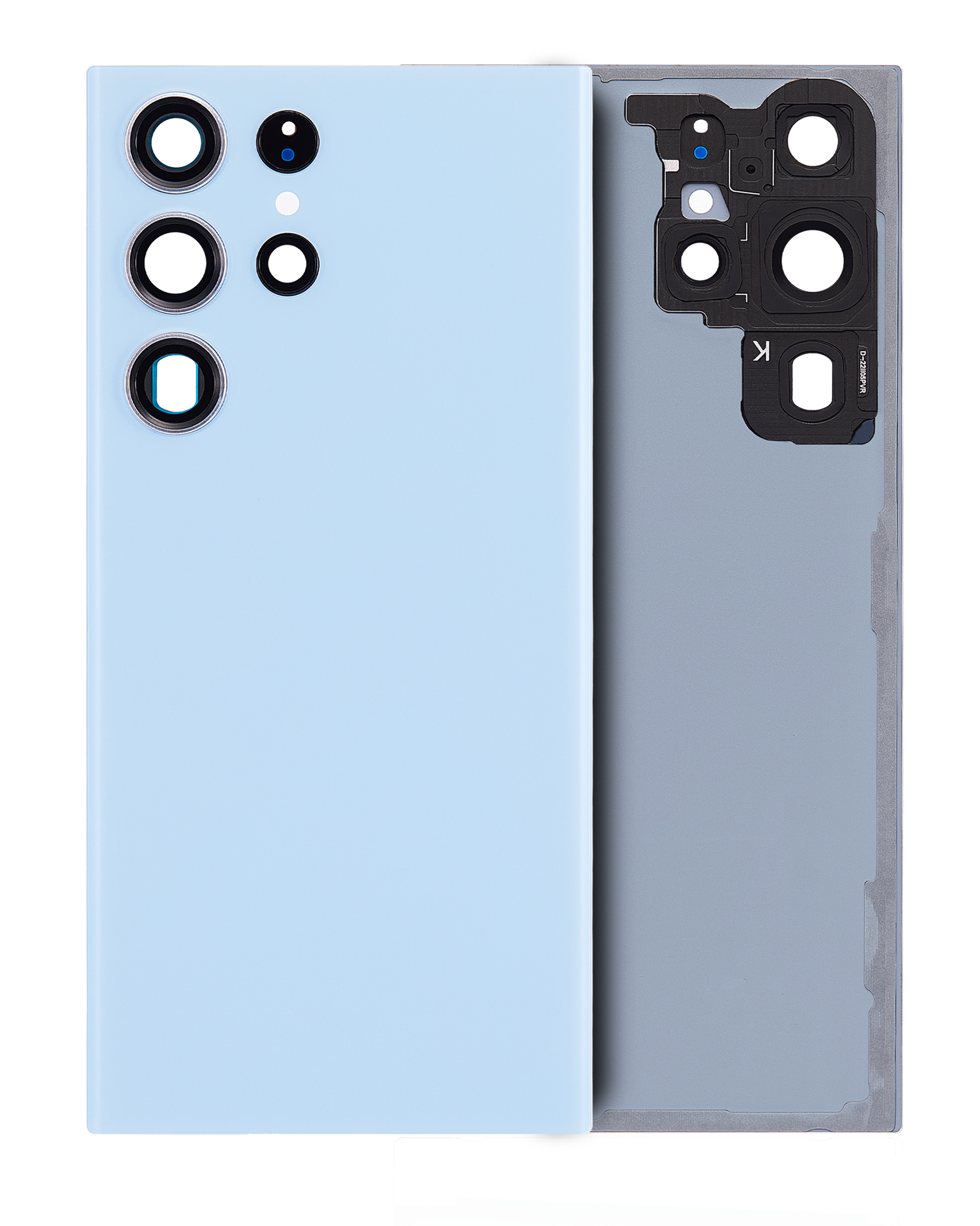 vetro cover posteriore con Vetro fotocamera per Samsung Galaxy S23 Ultra 5G (No Logo) (Blu cielo)