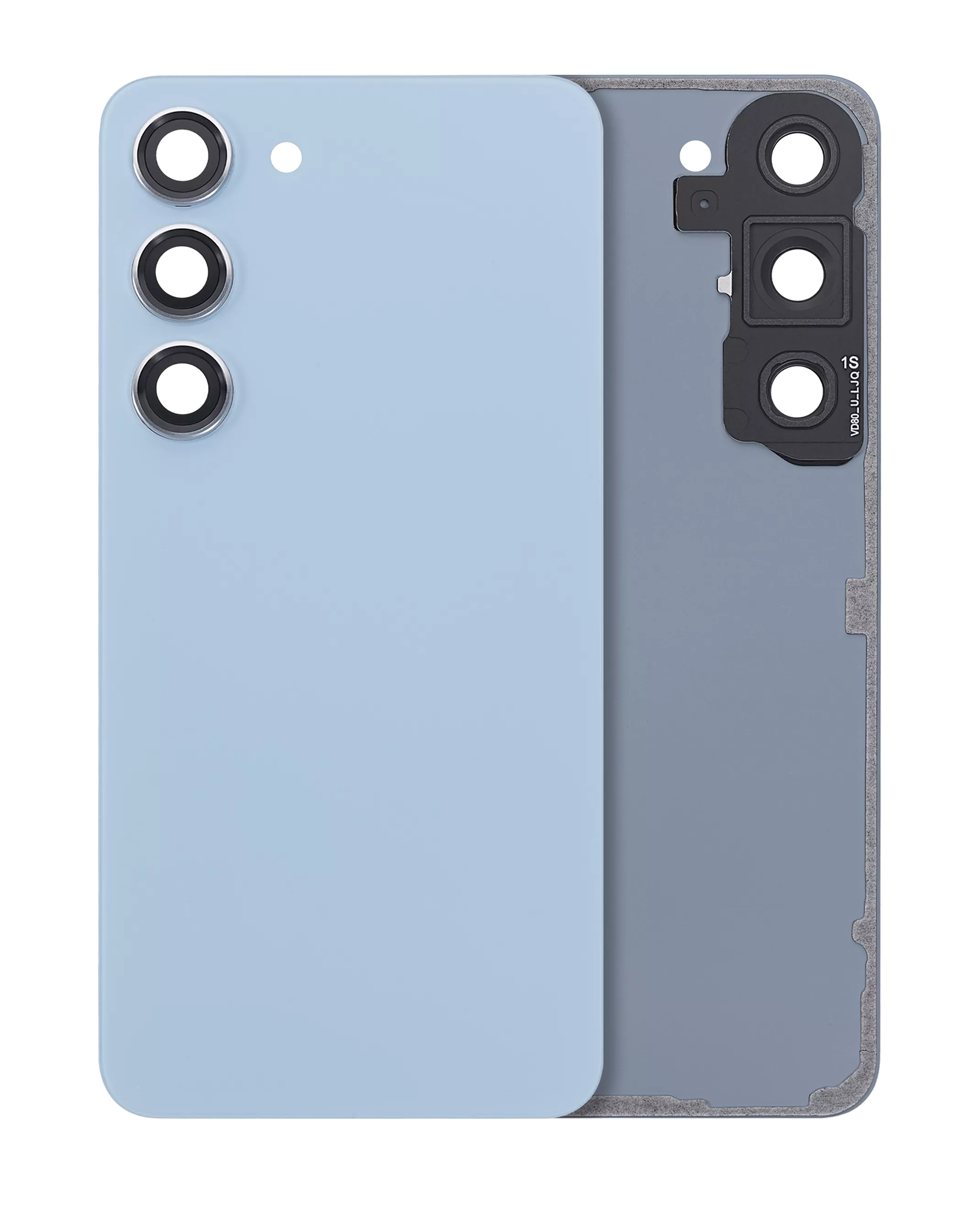 vetro cover posteriore con Vetro fotocamera per Samsung Galaxy S23 5G (No Logo) (Blu)