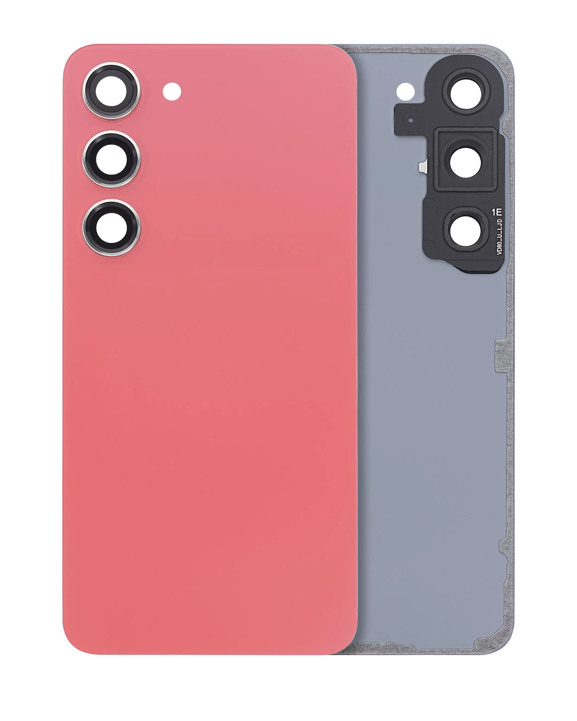 vetro cover posteriore con Vetro fotocamera per Samsung Galaxy S23 5G (No Logo) (Arancione)