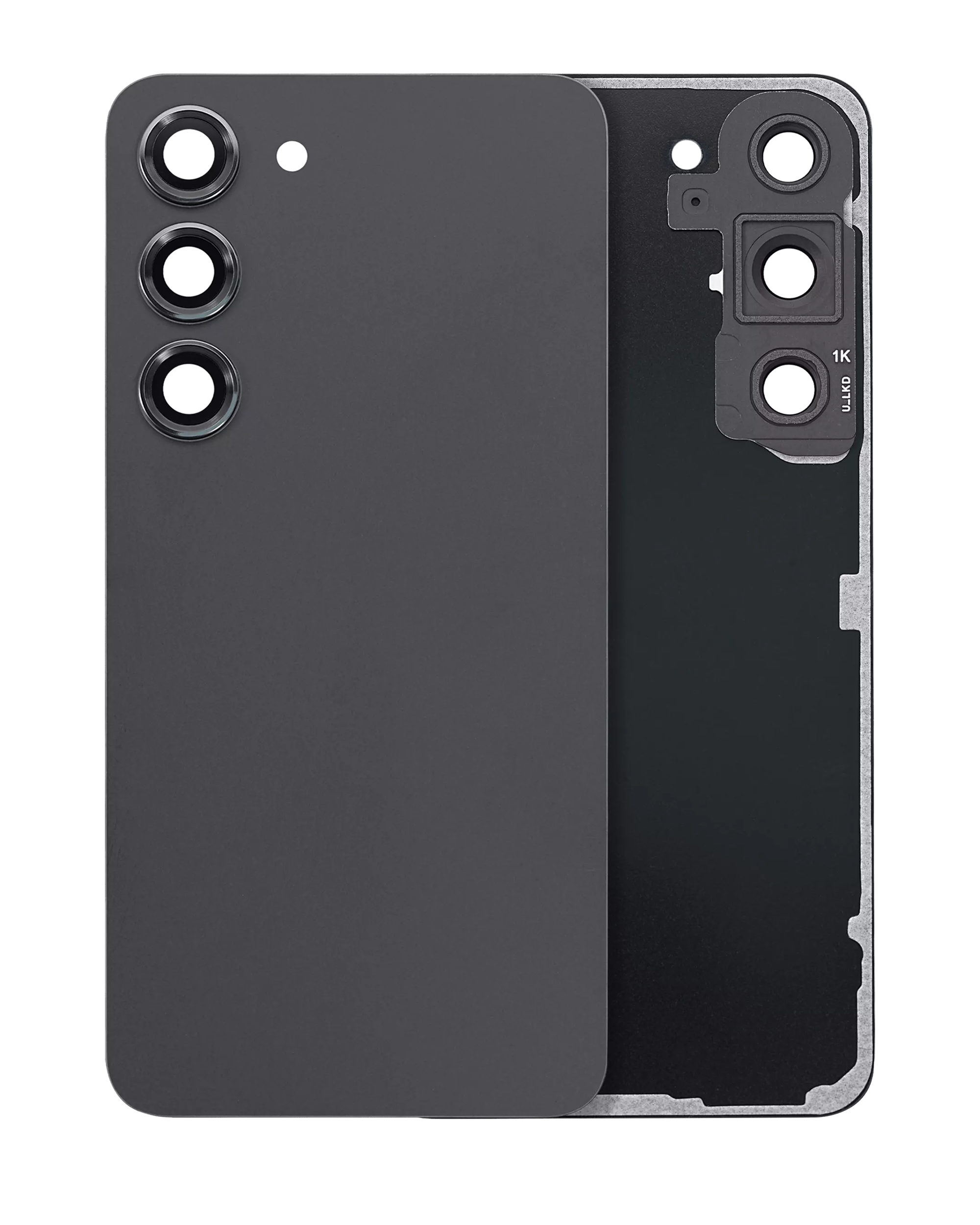 vetro cover posteriore con Vetro fotocamera per Samsung Galaxy S23 5G (No Logo) (Phantom Nero)