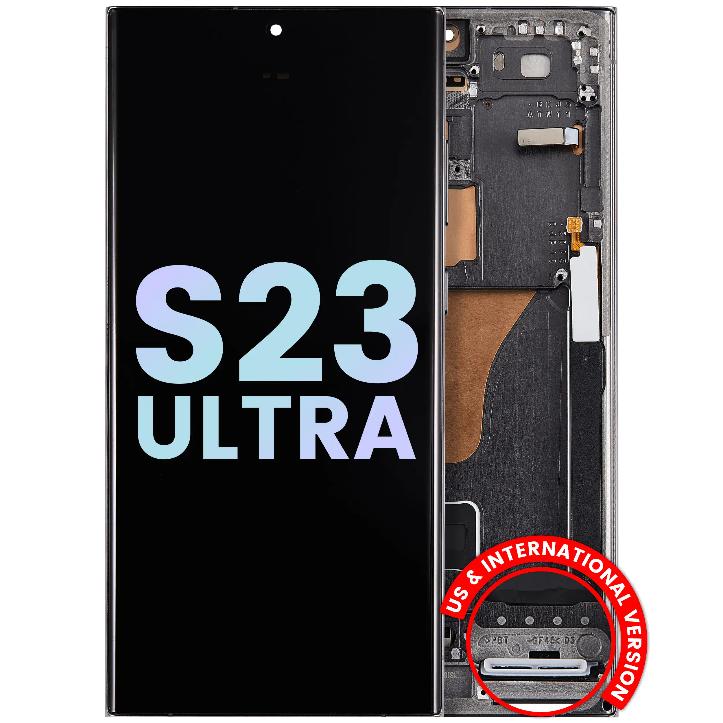 Display OLED completo con Frame per Samsung Galaxy S23 Ultra 5G (US e International) (Service Pack) (Verde)