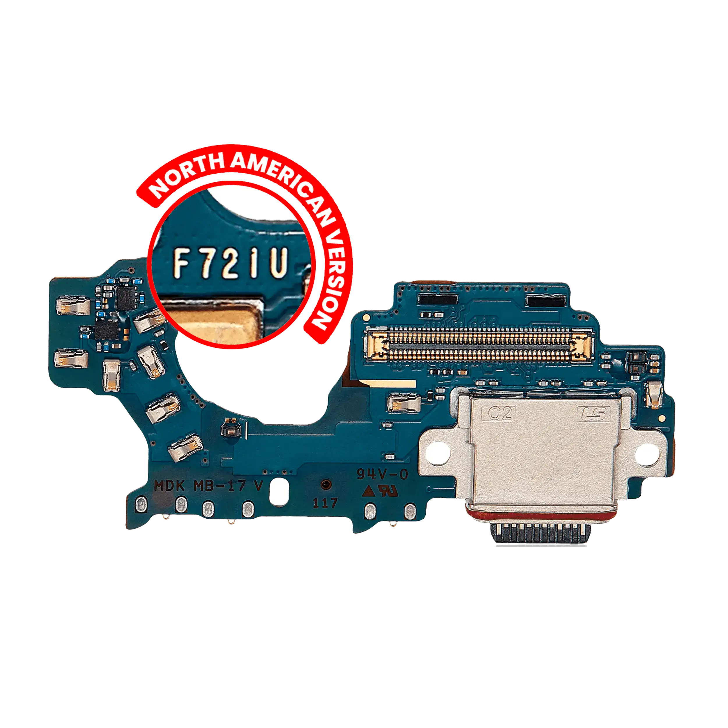 Connettore di ricarica Scheda per Samsung Galaxy Z Flip 4 (F721U) (US Version) (Premium)