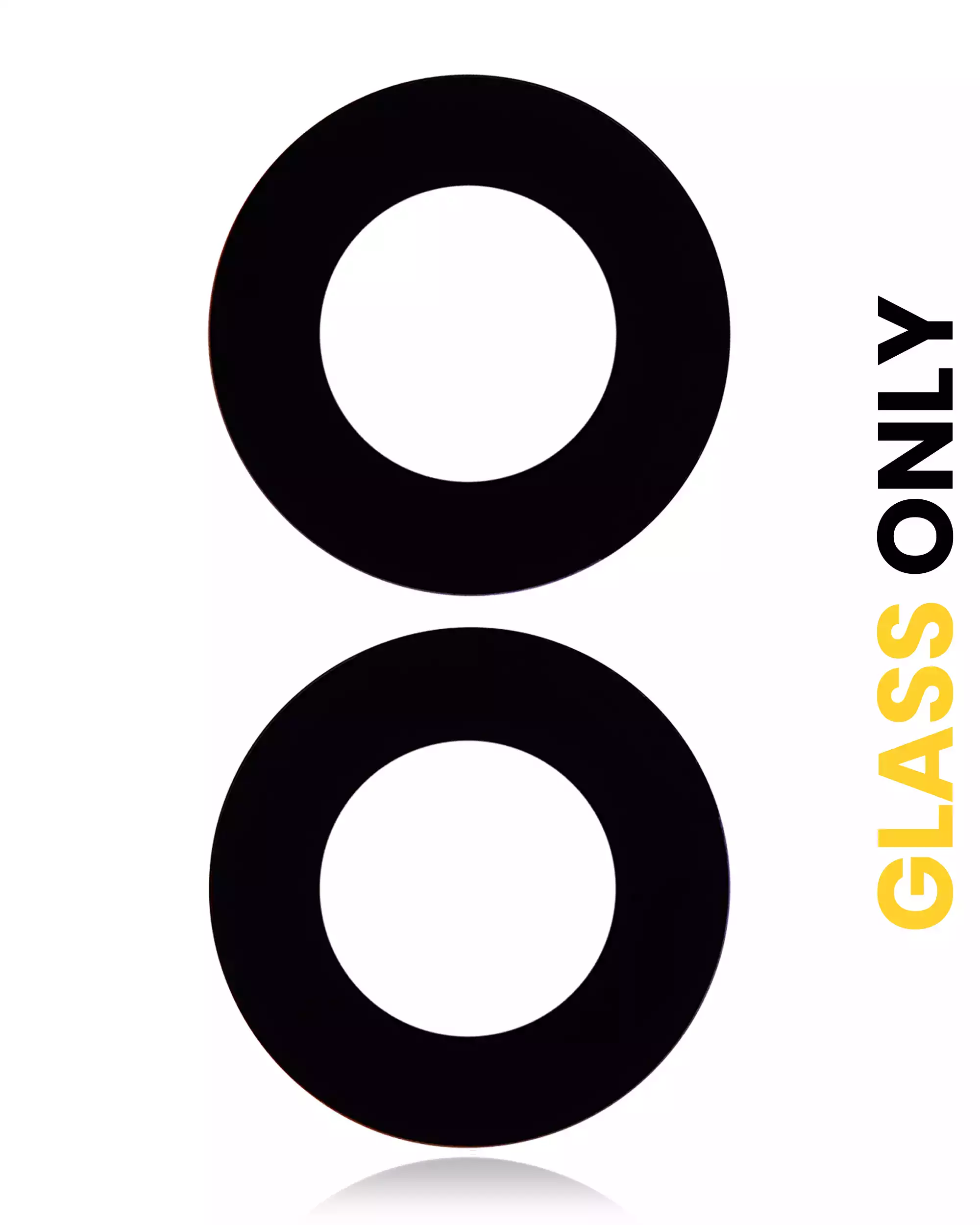 Lente fotocamera posteriore (solo vetro) con adesivo per Samsung Galaxy A03 (A035 / 2021) (2 set pezzi) (10 pezzi)