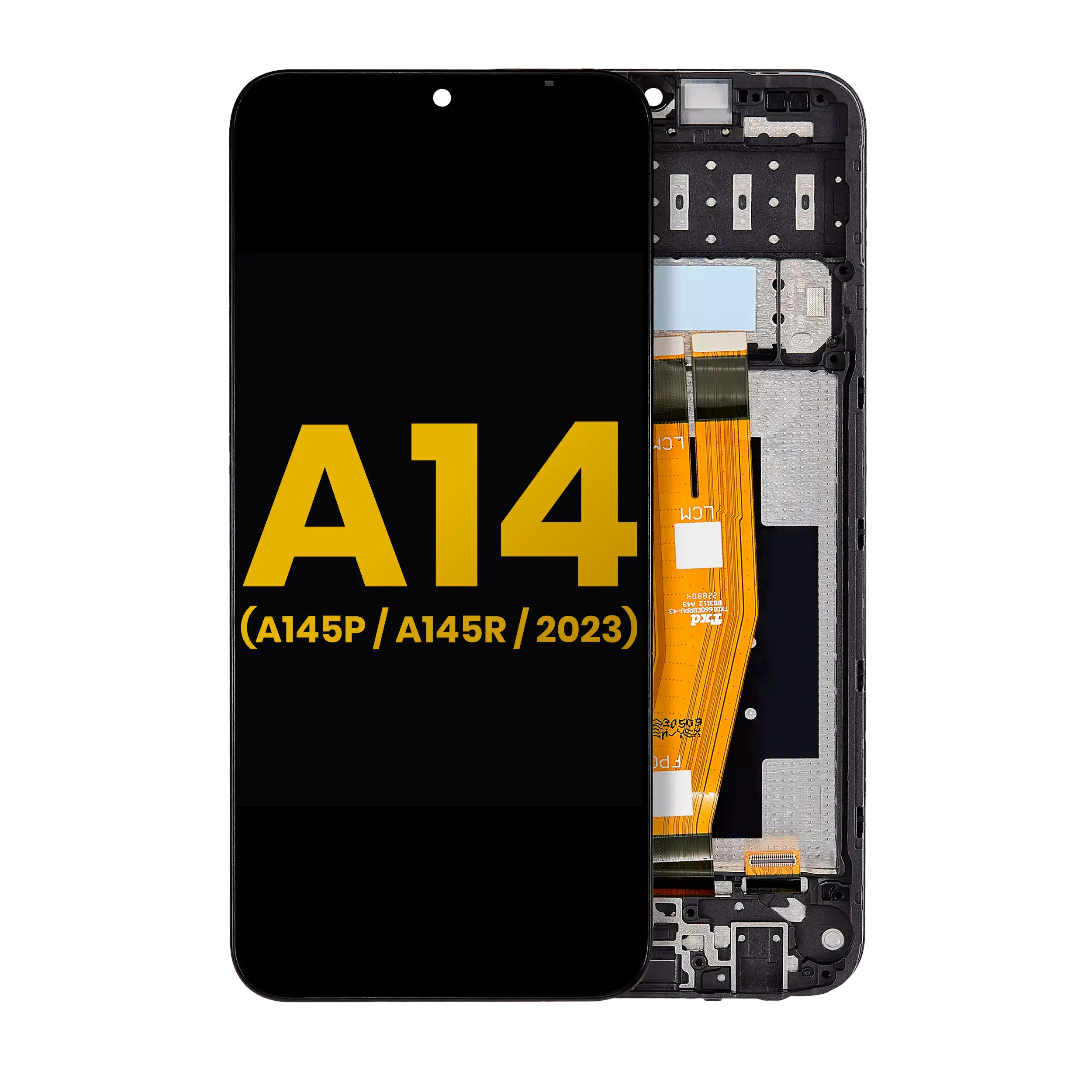 Display LCD completo con Frame per Samsung Galaxy A14 4G (A145P / A145R / 2023) (Refurbished) (tutti i colori)