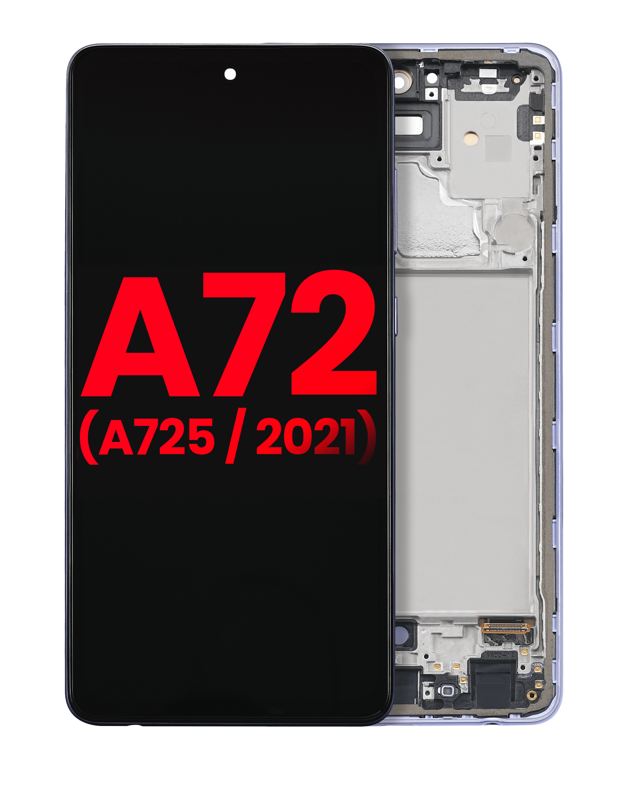 Display OLED completo con Frame per Samsung A72 (A725 / 2021) (6.67") (Awesome Violet)