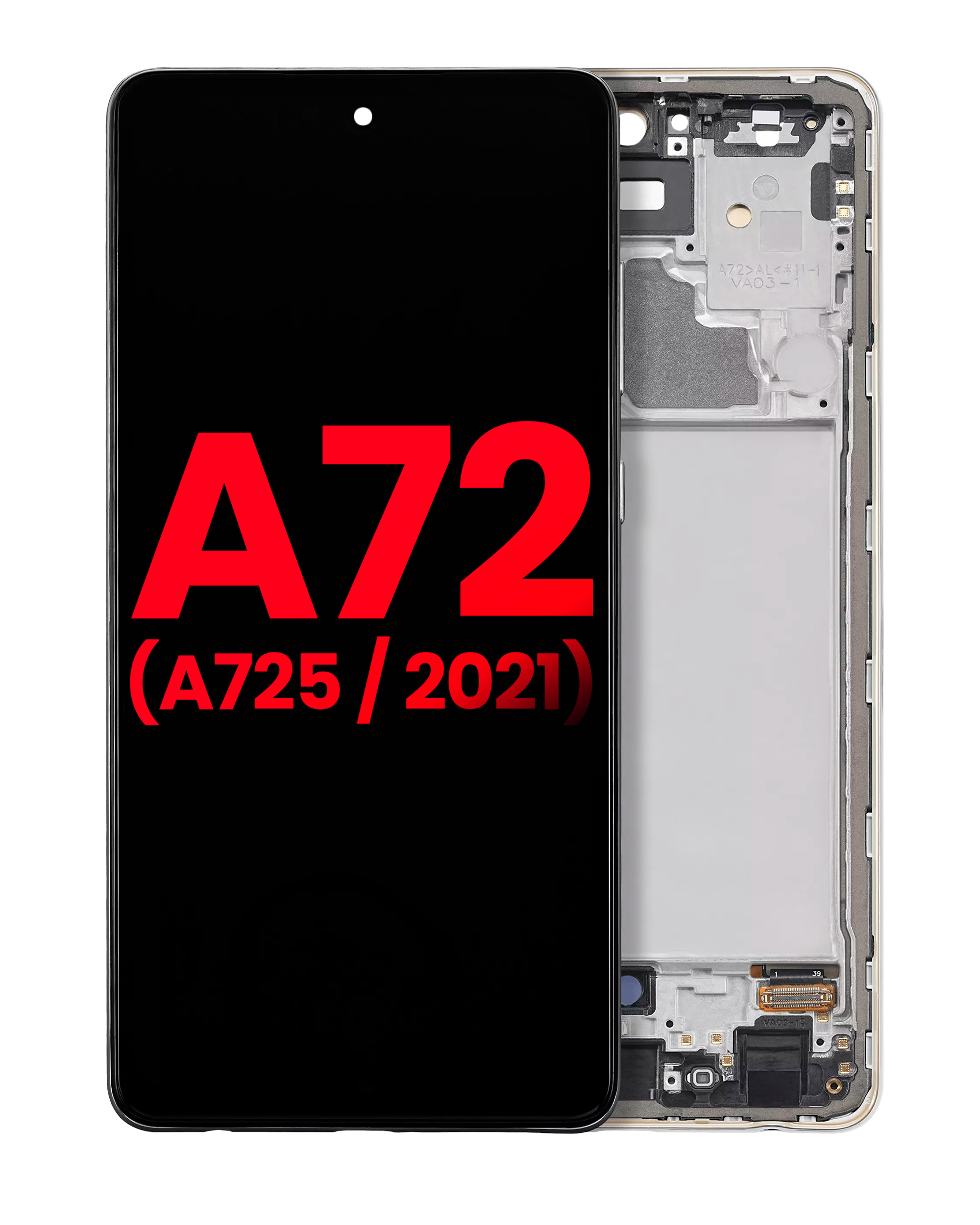 Display OLED completo con Frame per Samsung A72 (A725 / 2021) (6.67") (Awesome Bianco)