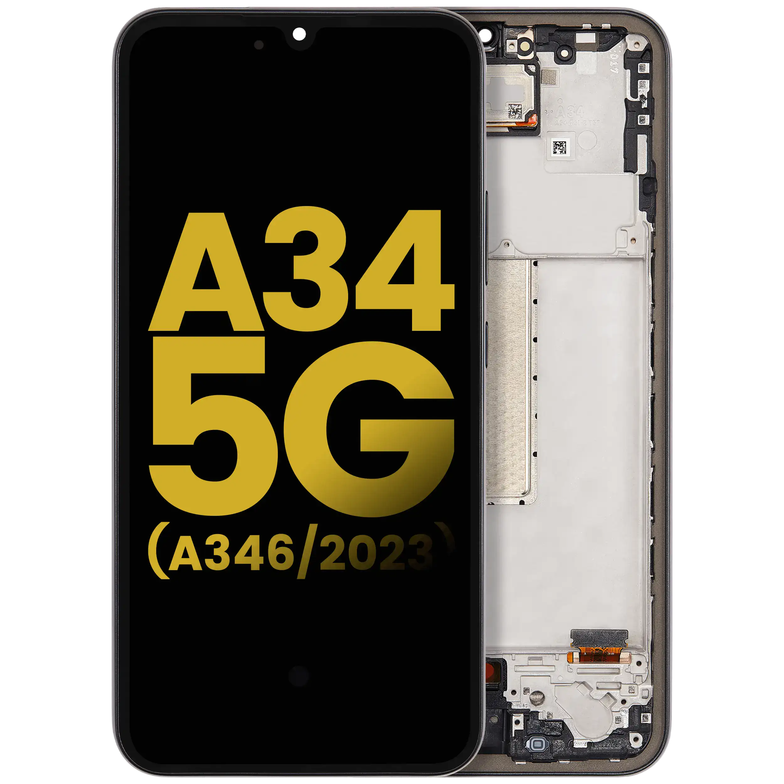 Display OLED completo con Frame per Samsung Galaxy A34 5G (A346 / 2023) (Refurbished) (Grafite)