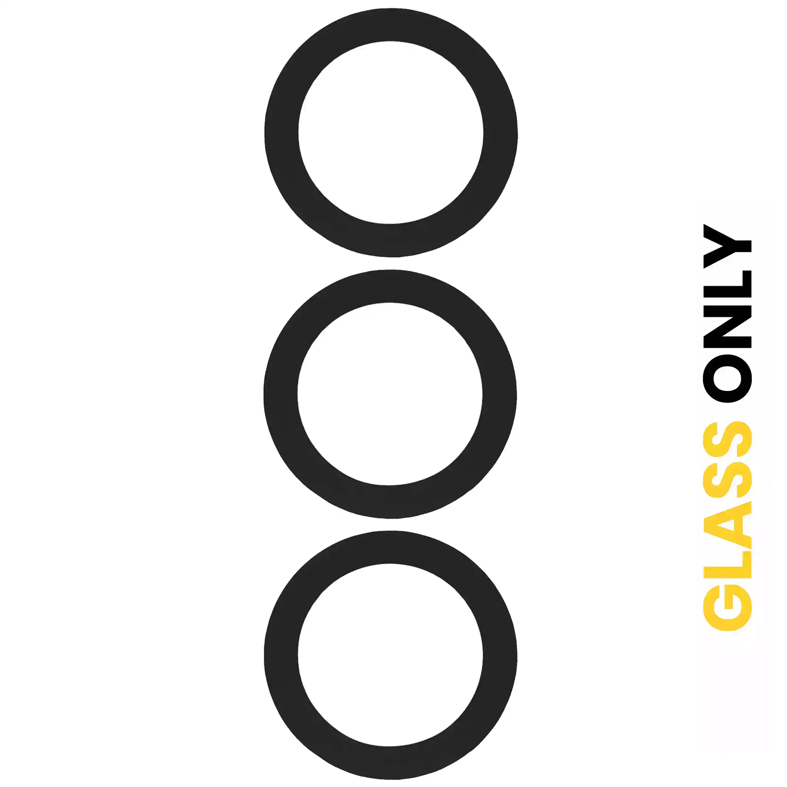 Lente fotocamera posteriore (solo vetro) con adesivo per Samsung Galaxy S23 5G / S23 Plus 5G (Nero) (10 pezzi)