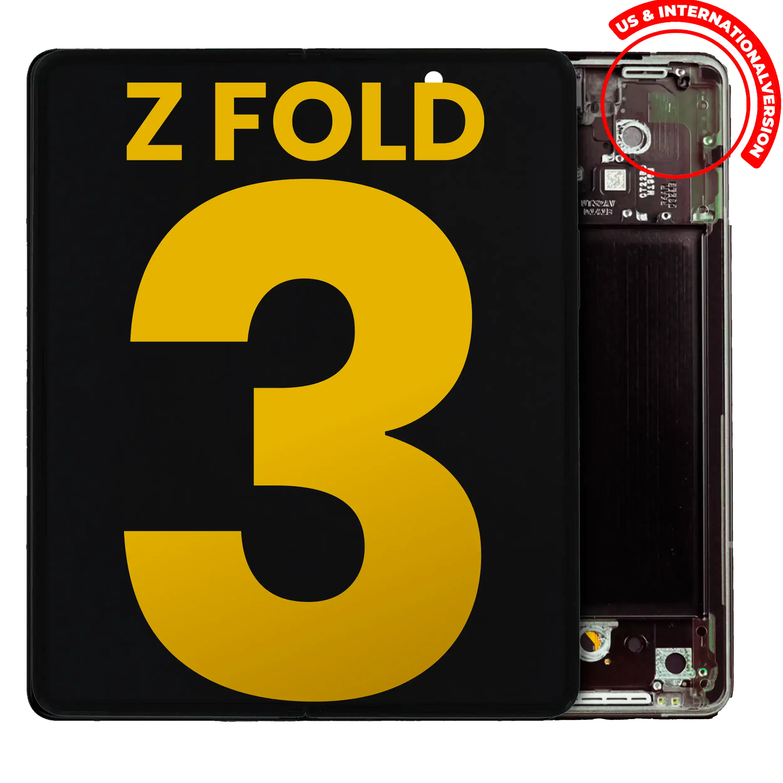 Inner Display OLED completo con Frame per Samsung Galaxy Z Fold 3 5G (US e International) (Refurbished) (Phantom Nero)
