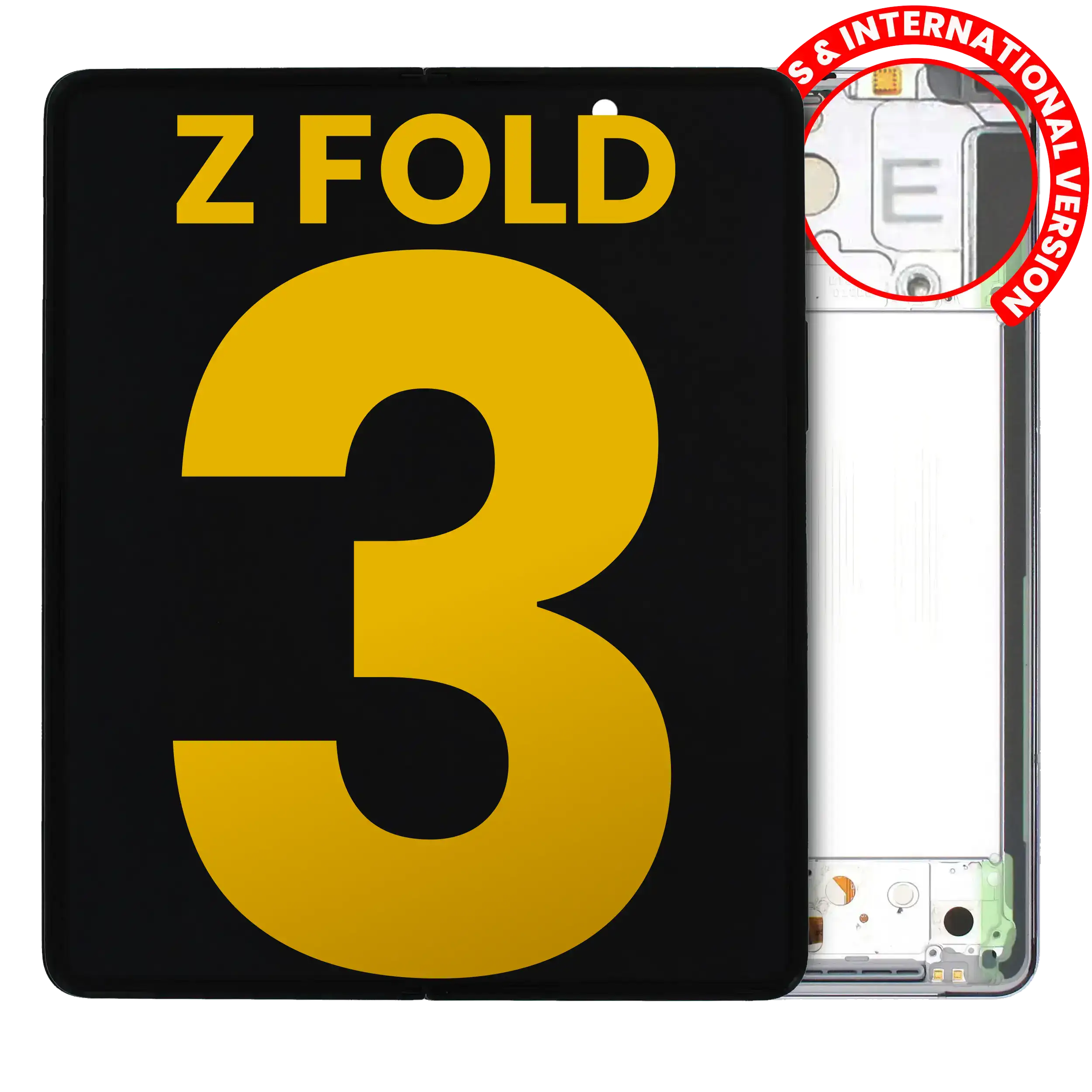 Inner Display OLED completo con Frame per Samsung Galaxy Z Fold 3 5G (US e International) (Refurbished) (Phantom Argento)