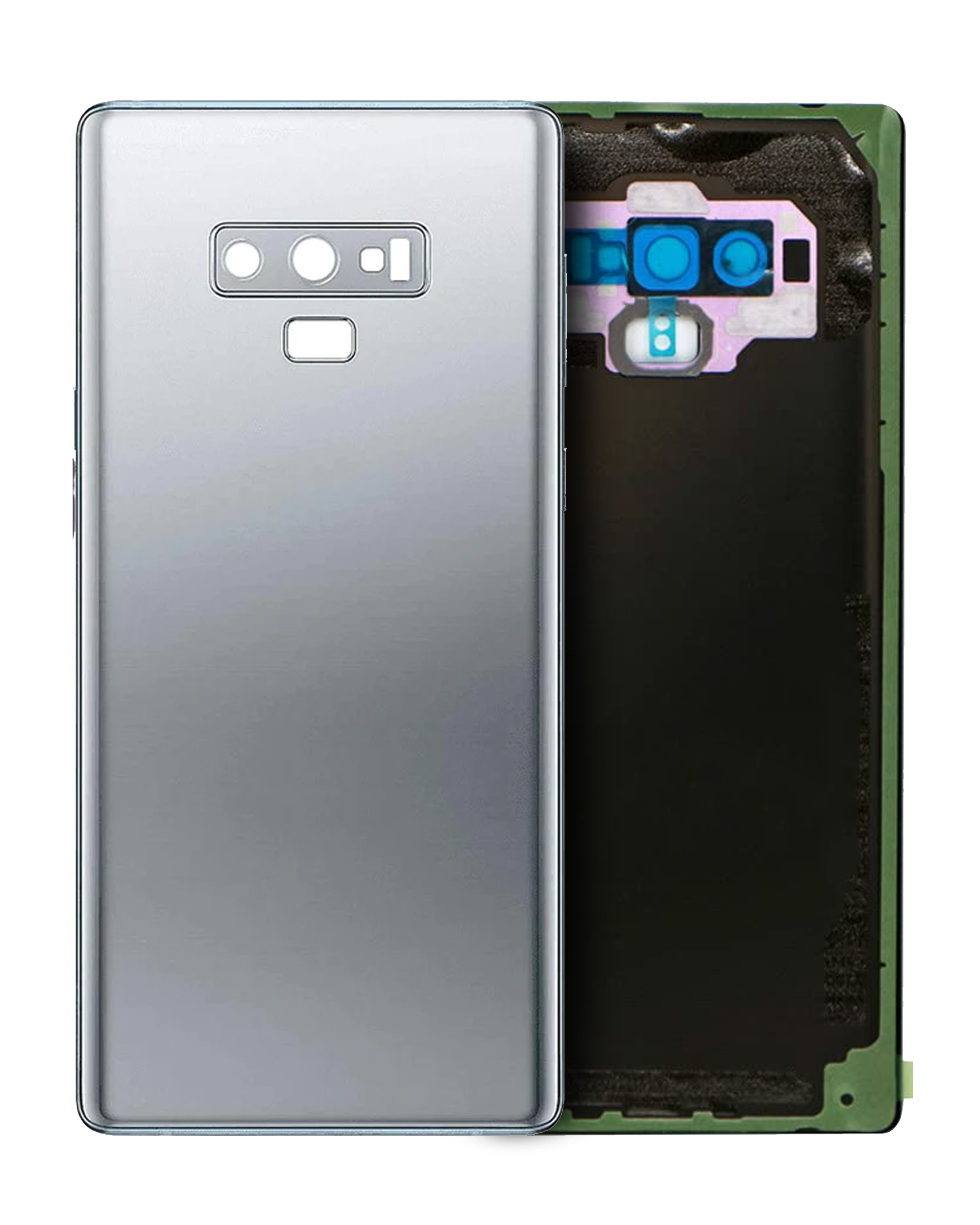 vetro cover posteriore con Vetro fotocamera per Samsung Galaxy Note 9 (Service Pack) (Cloud Argento)