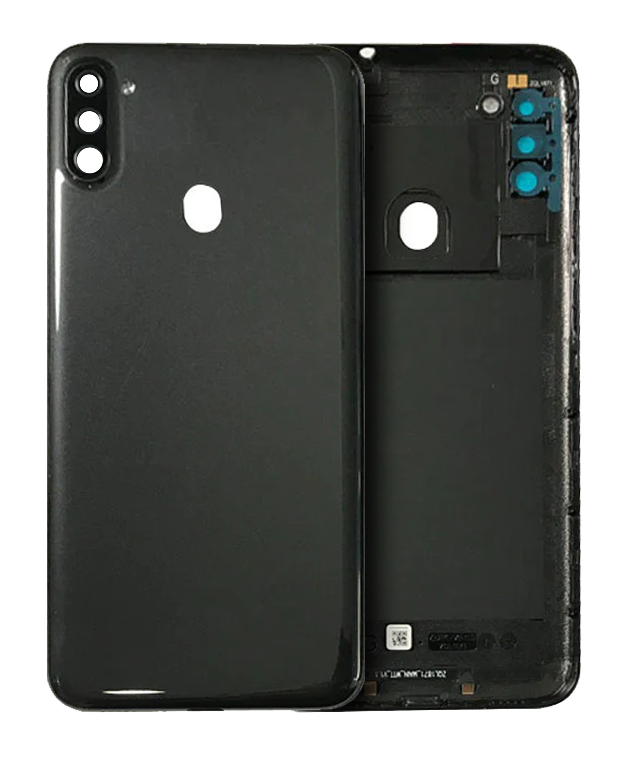 vetro cover posteriore con Vetro fotocamera Samsung Galaxy A11 (A115 / 2020) (US Version) (Service Pack) (Nero)