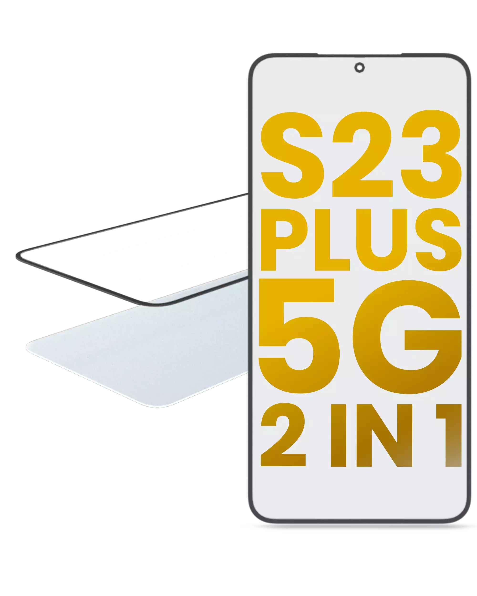 2 in 1 Vetro frontale con OCA preinstallato per Samsung Galaxy S23 Plus 5G