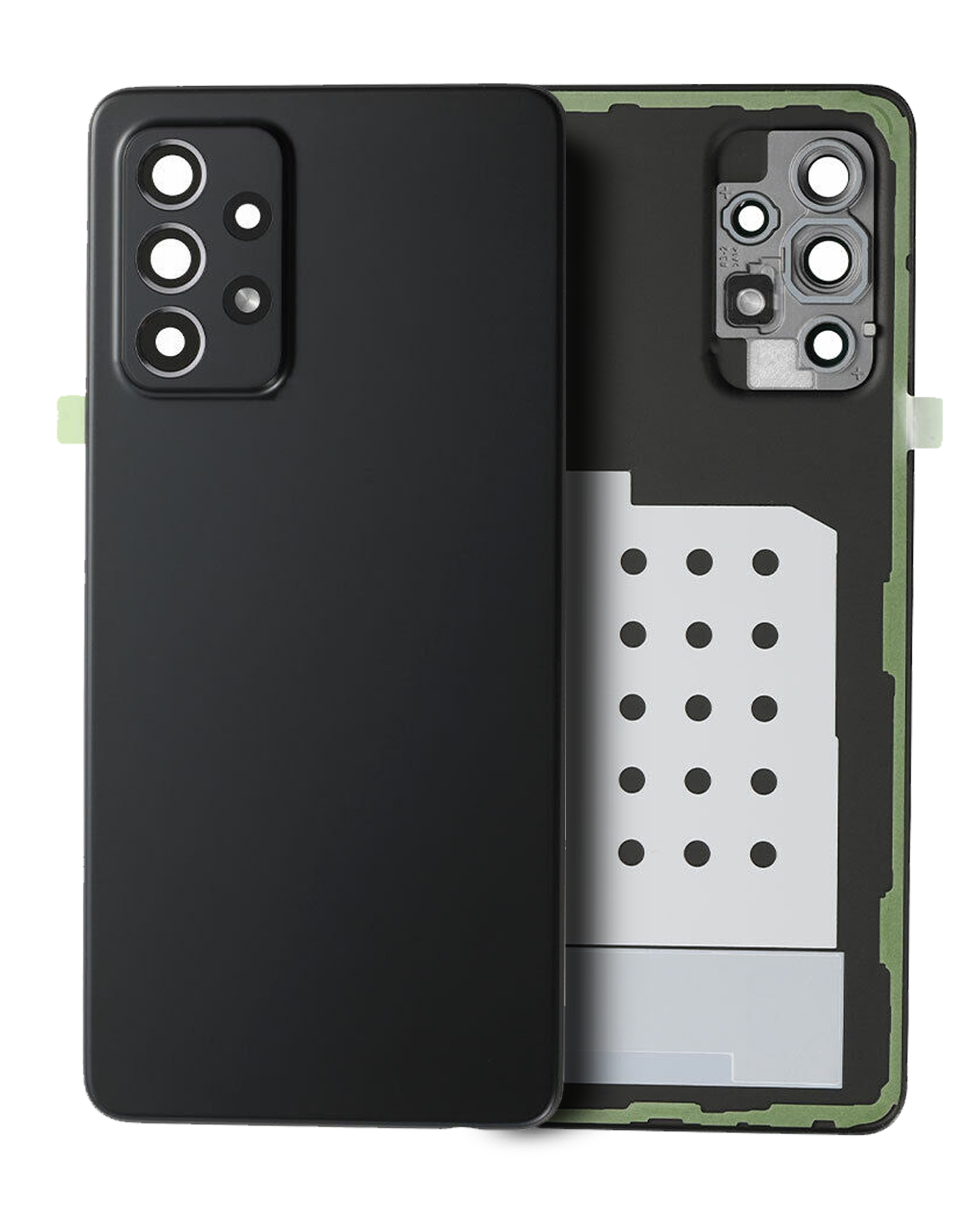 vetro cover posteriore con Vetro fotocamera Samsung Galaxy A52 5G (A526 / 2021) (Service Pack) (Awesome Nero)