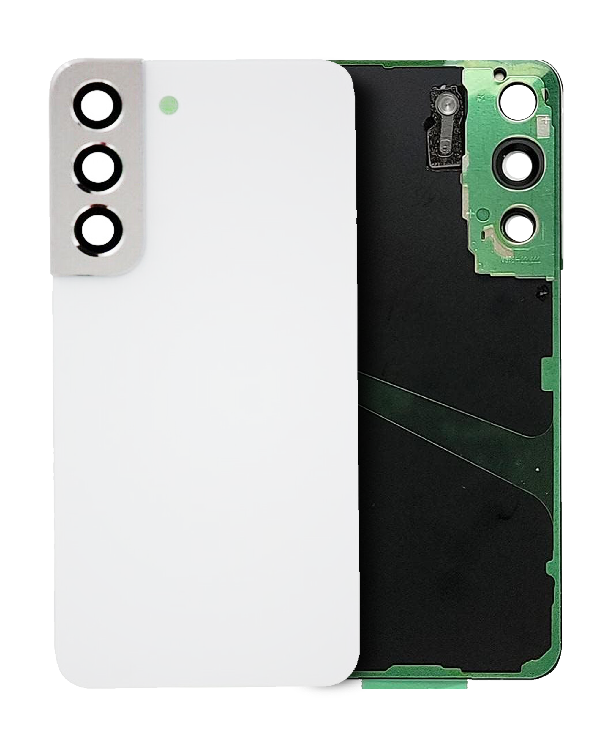 vetro cover posteriore con Vetro fotocamera Samsung Galaxy S22 5G (Service Pack) (Bianco)