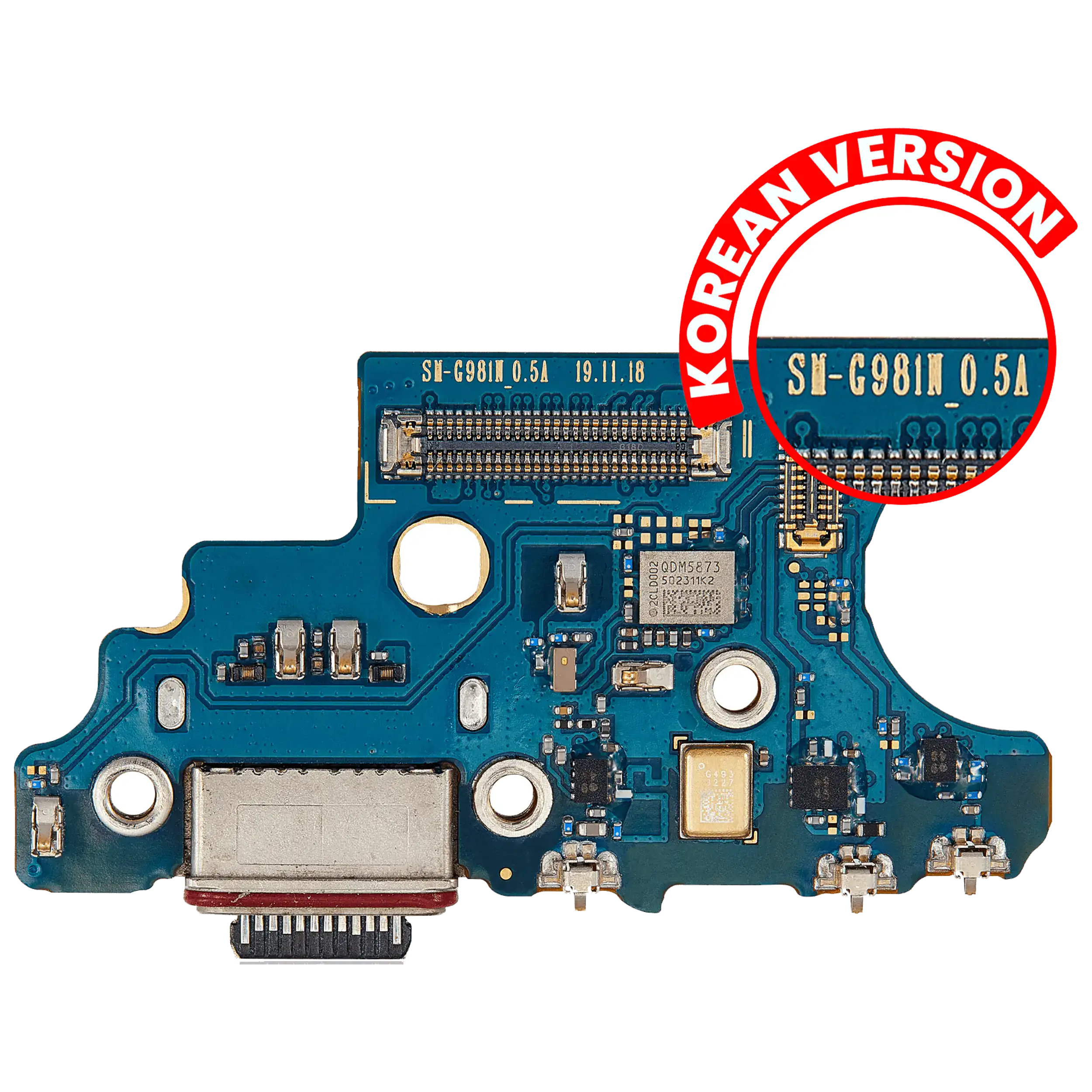 Connettore di ricarica con scheda per Samsung Galaxy S20 5G (G981N) (Korean Version) (Premium)
