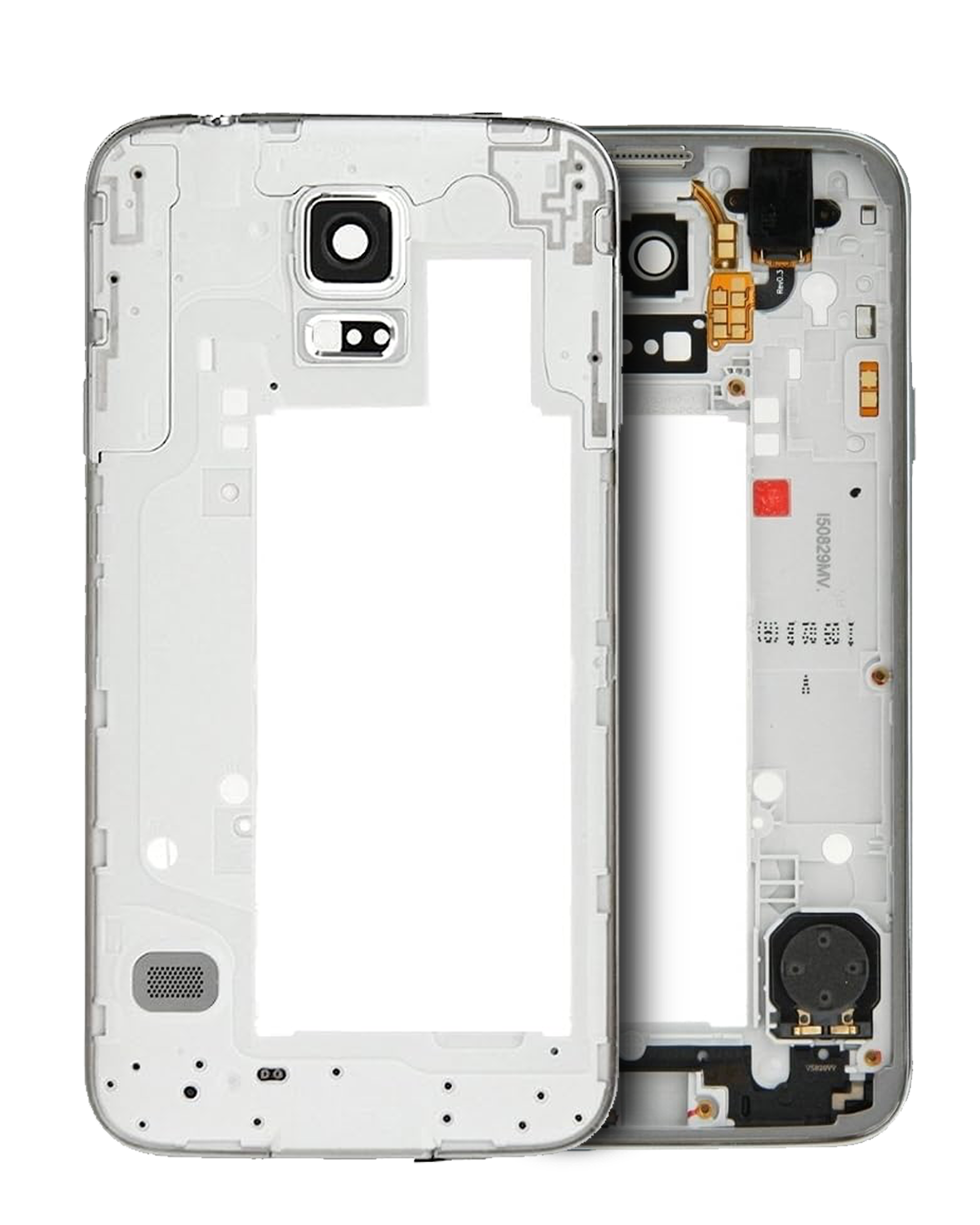 Frame centrale per Samsung Galaxy S5 (Service Pack) (Argento / Nero)