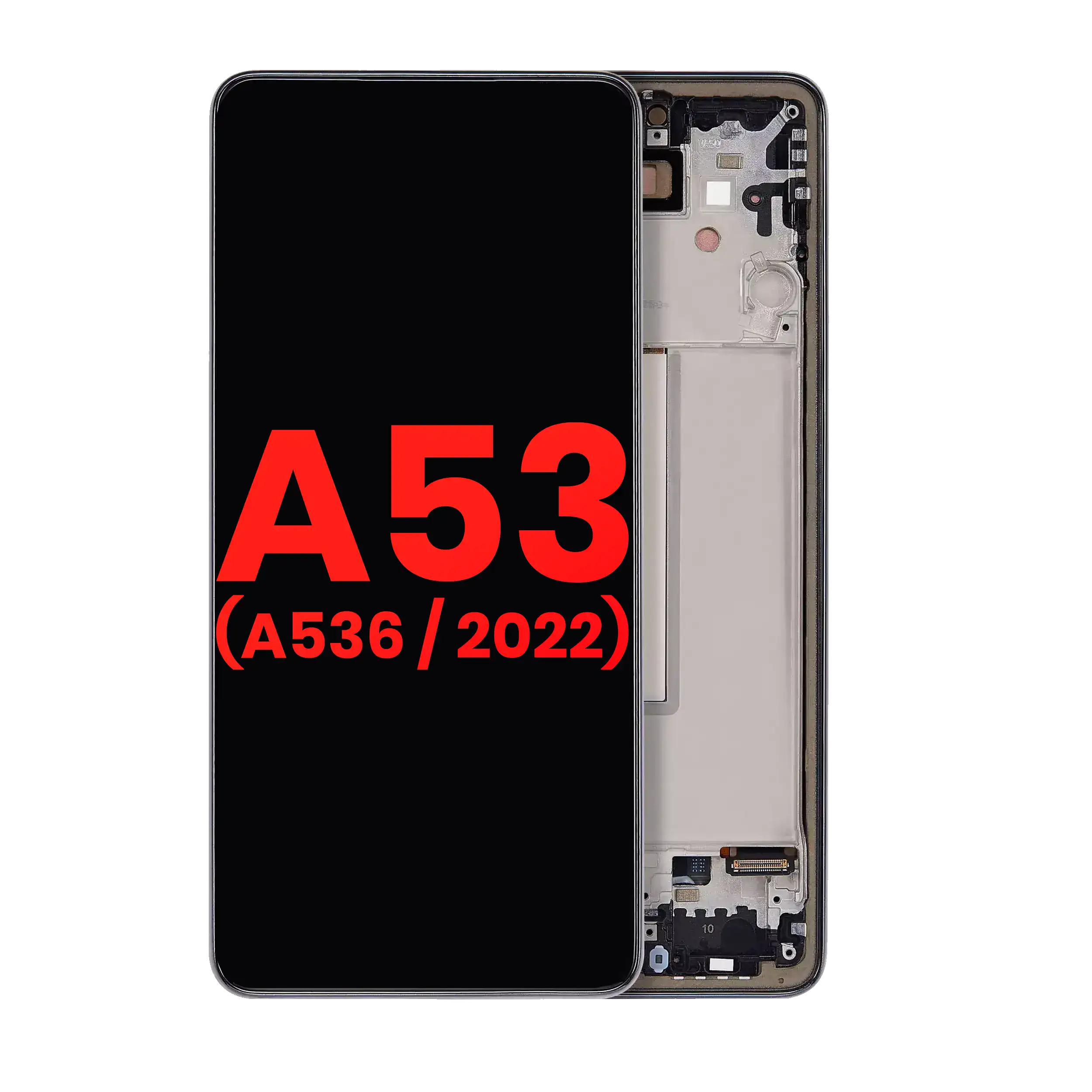 Display OLED completo con Frame per Samsung Galaxy A53 5G (A536 / 2022) (6.46") (Nero)